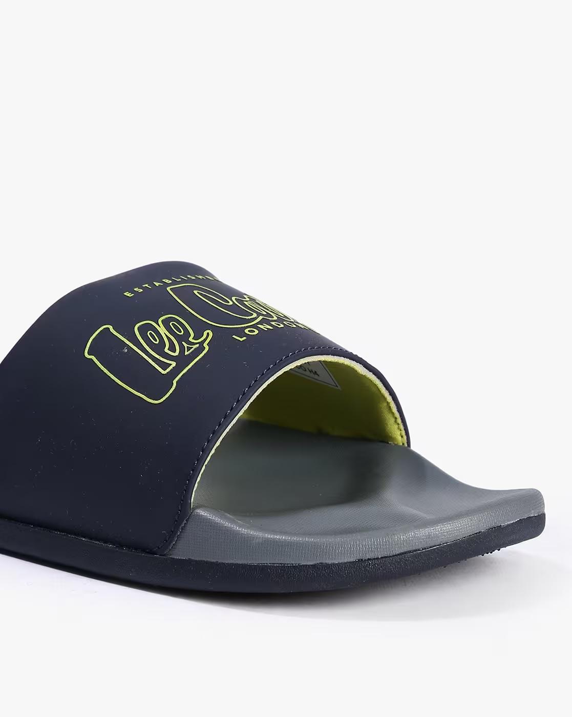 Lee Cooper | Men Brand Print Open-Toe Slides|5