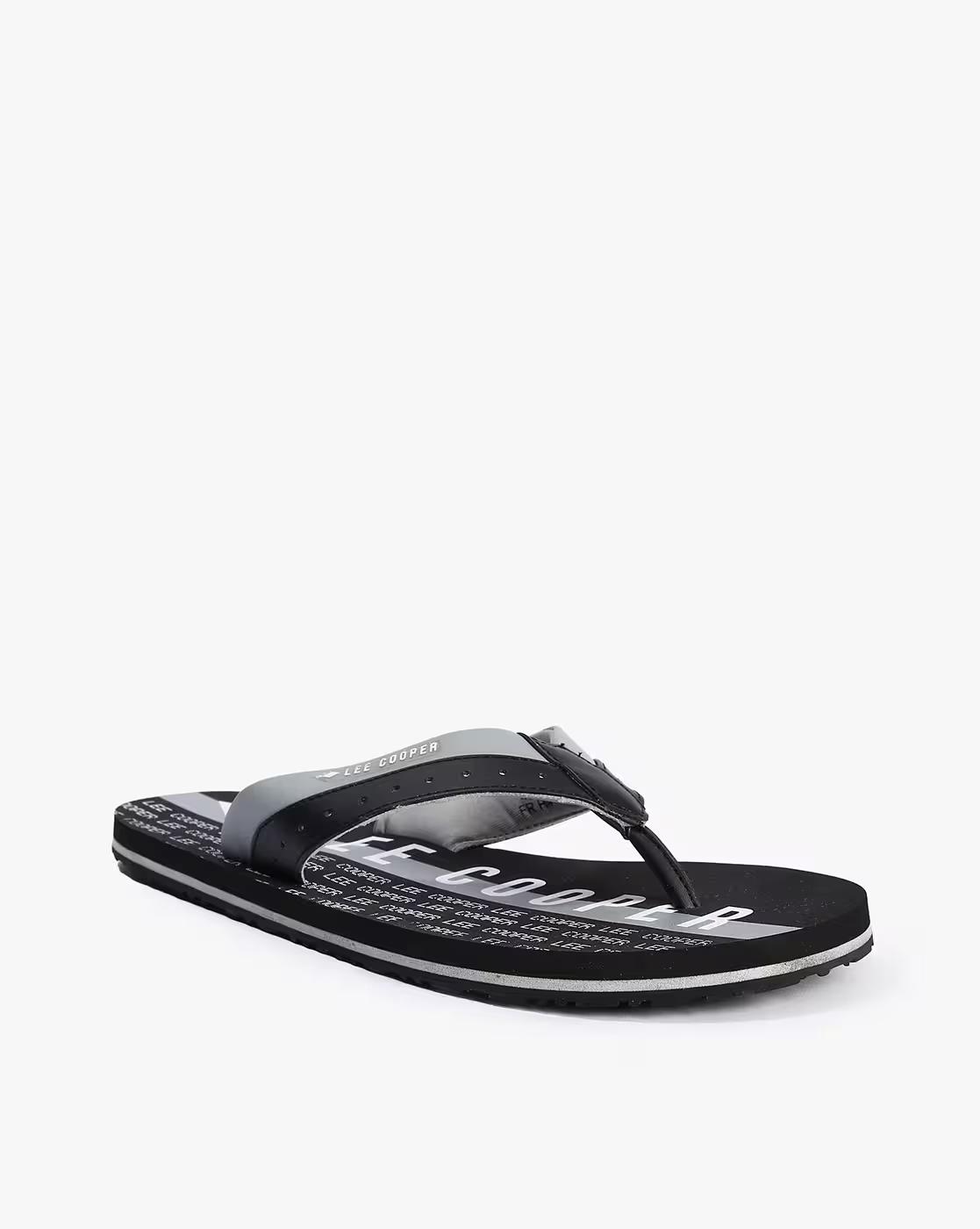 Lee Cooper | Men Brand Print Thong-Strap Flip-Flops|2