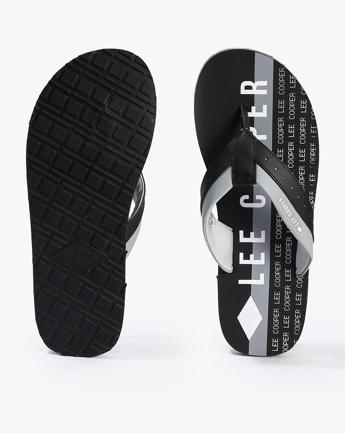 Lee Cooper | Men Brand Print Thong-Strap Flip-Flops|3
