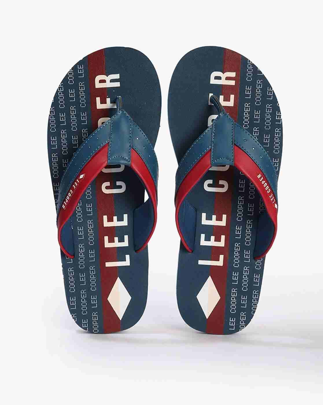 Men Thong-Strap Flip-Flops with Printed Footbed