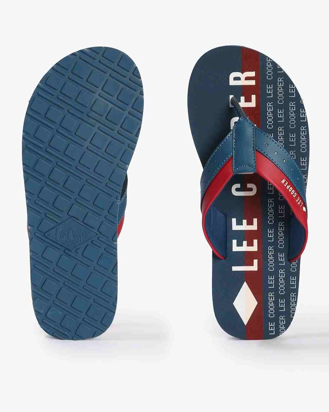 Lee Cooper | Men Thong-Strap Flip-Flops with Printed Footbed|2