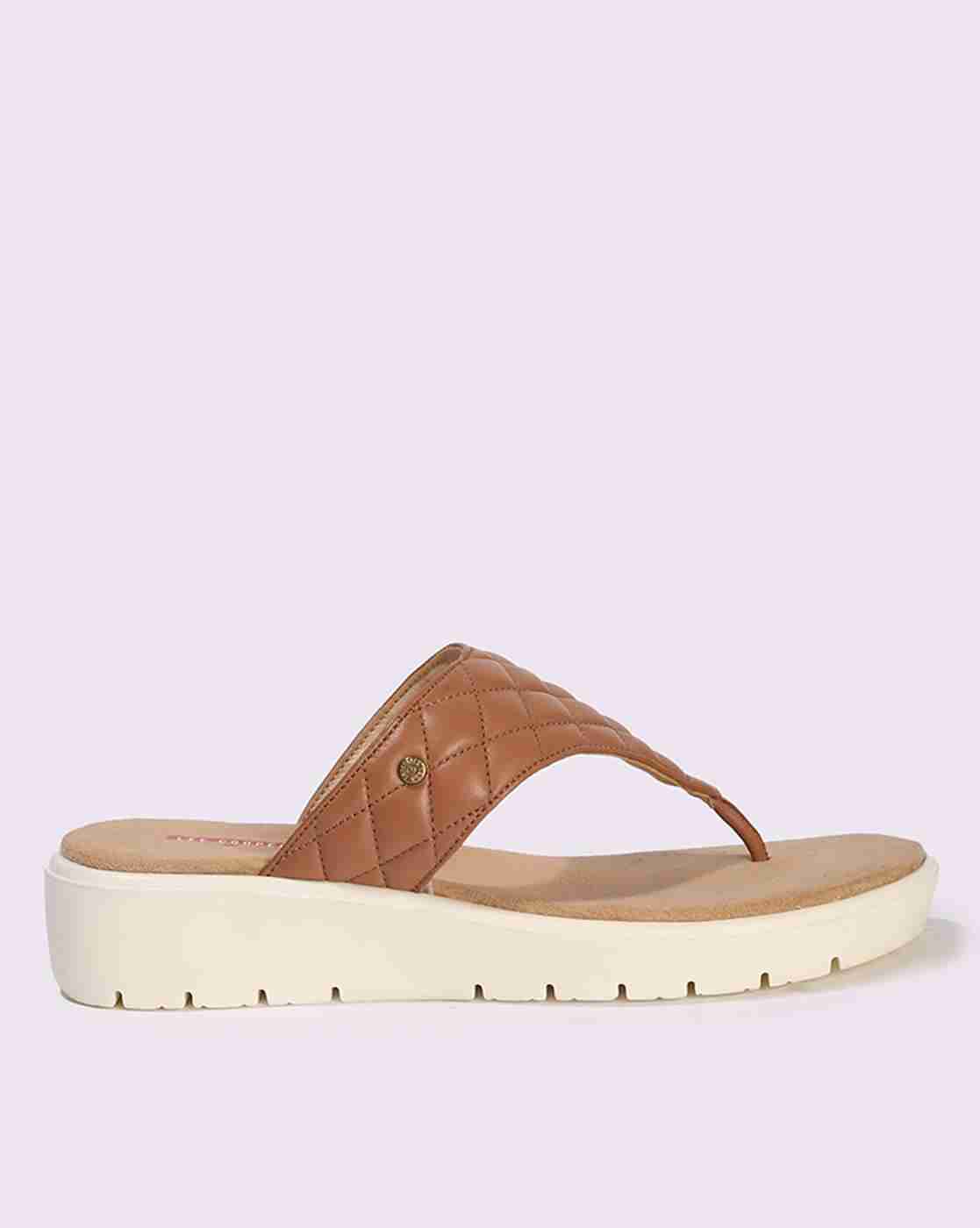 Lee Cooper | Women Quilted T-Strap Sandals|1