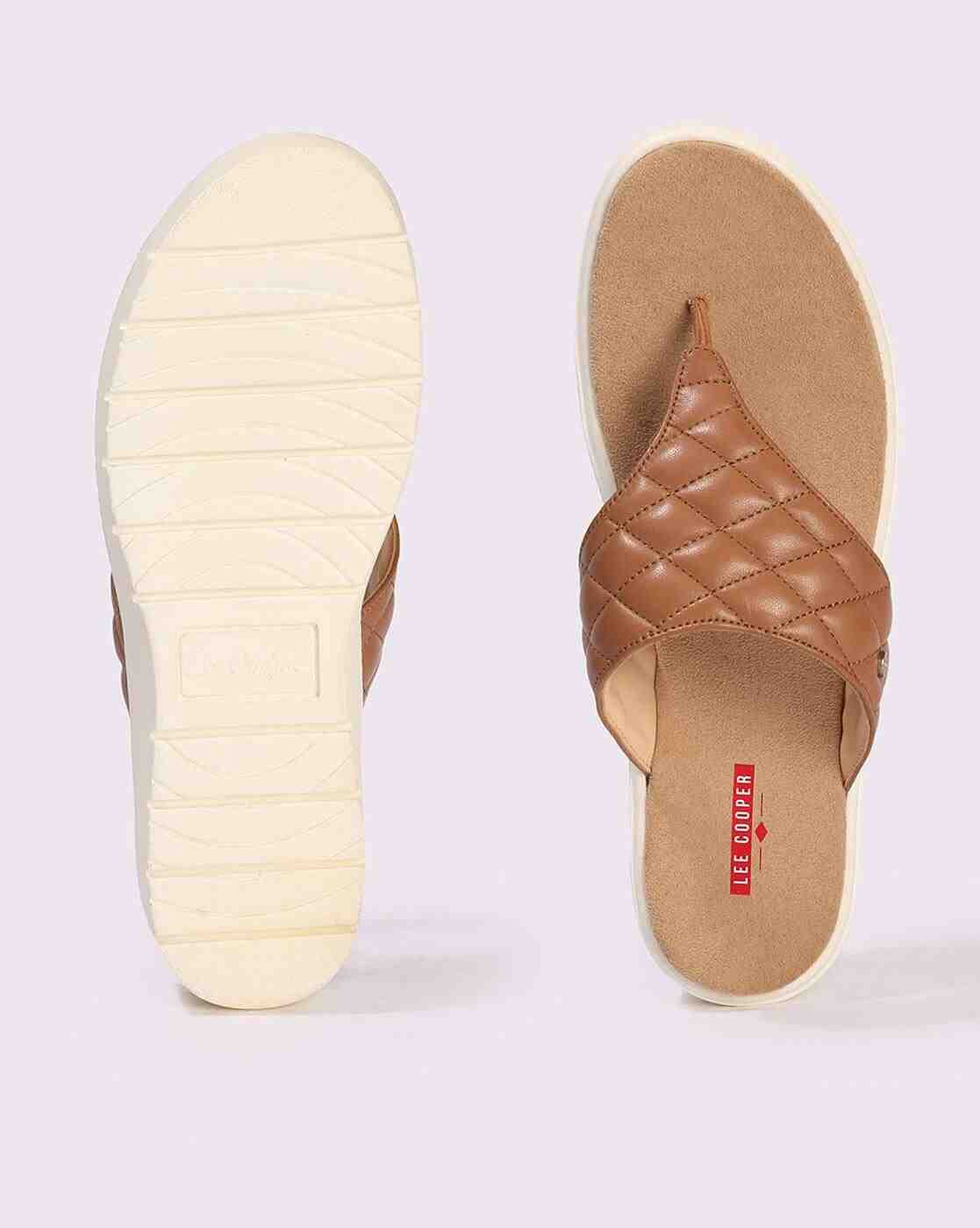 Lee Cooper | Women Quilted T-Strap Sandals|2
