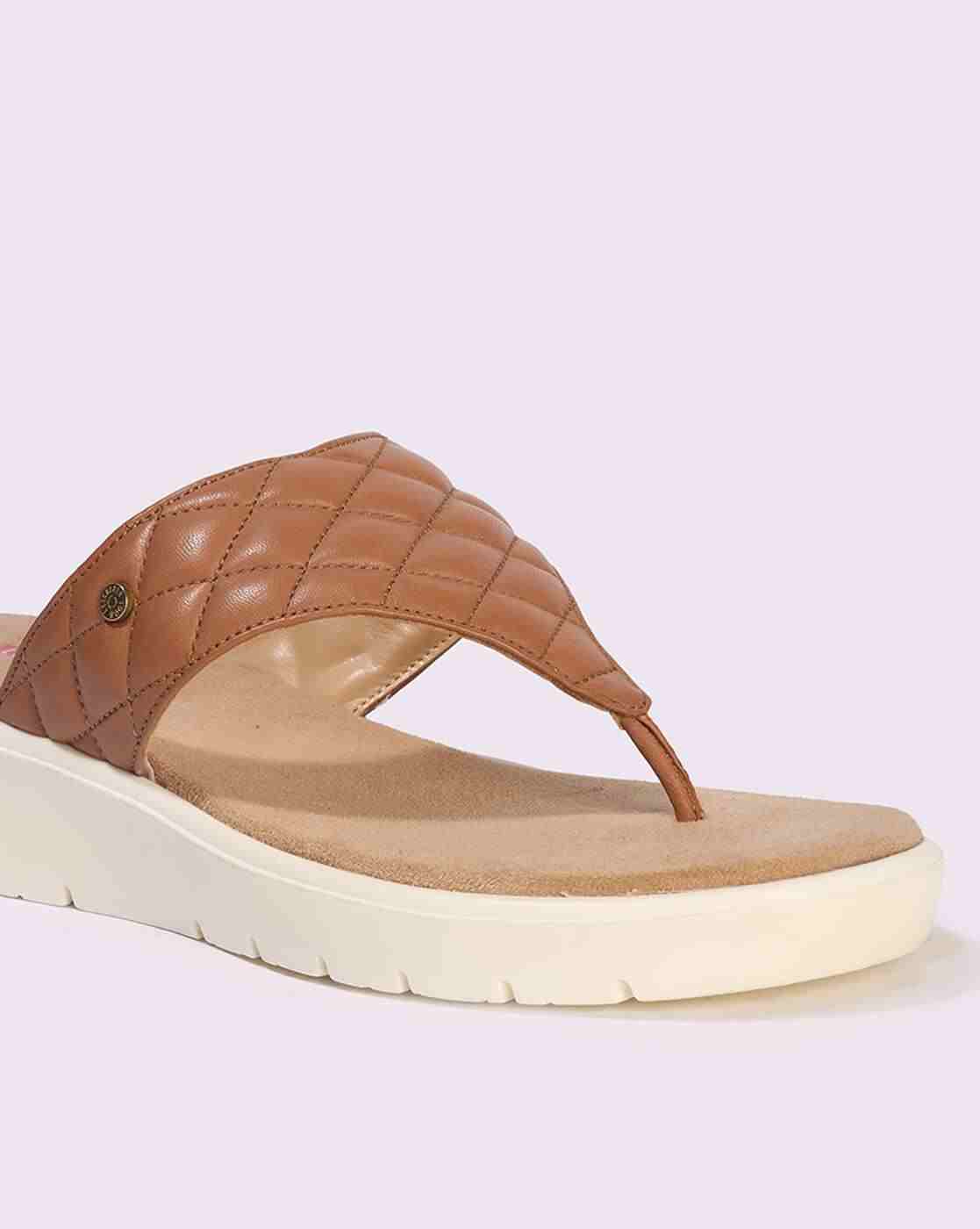 Lee Cooper | Women Quilted T-Strap Sandals|4