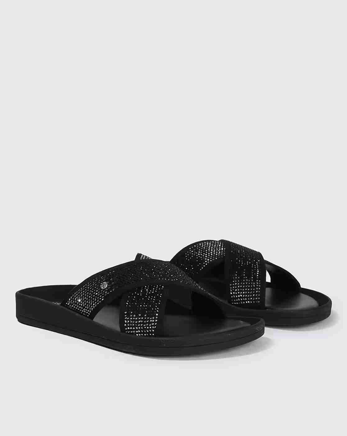 Women Embellished Criss-Cross Strap Sandals