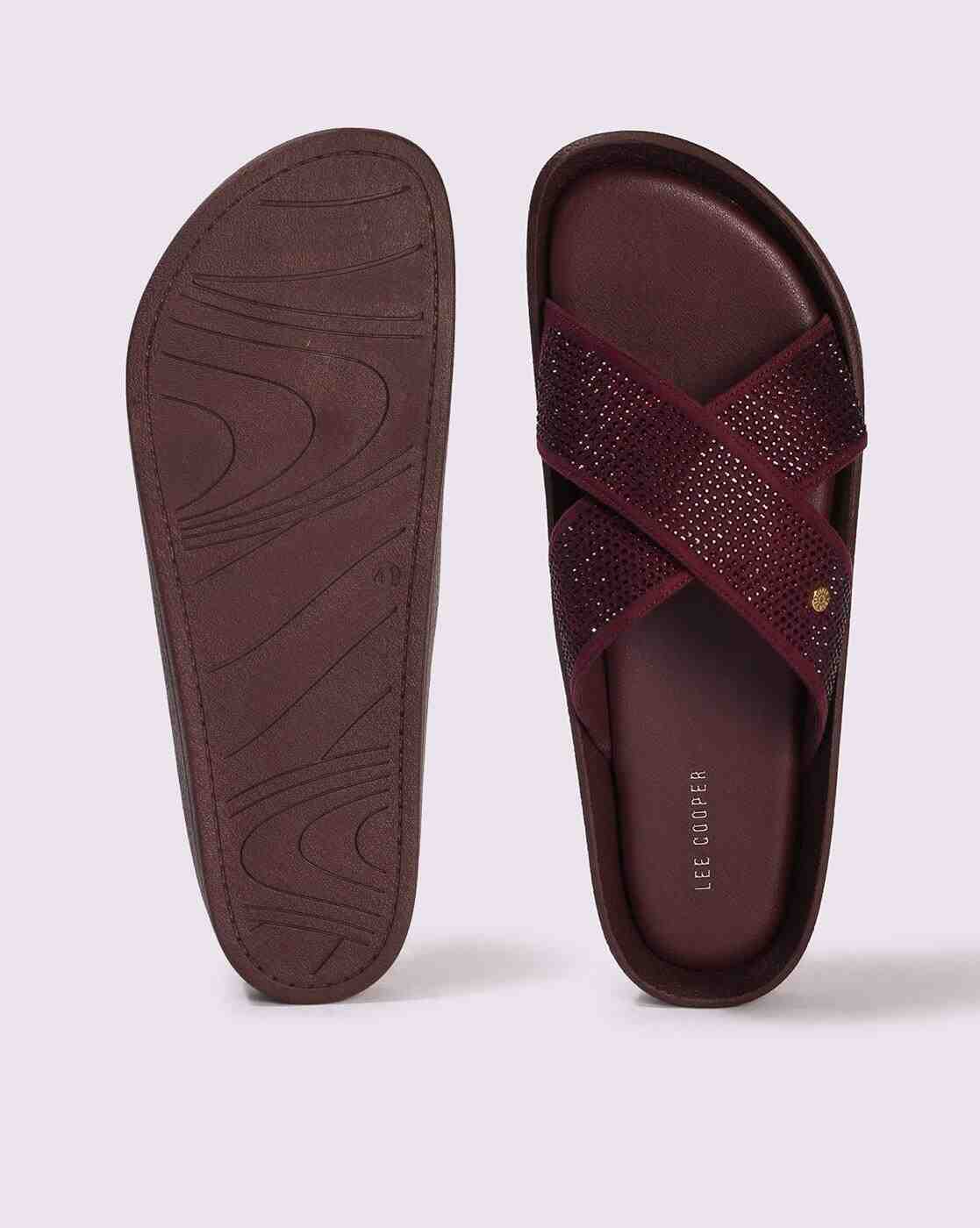 Lee Cooper | Women Embellished Cross-Strap Sandals|2