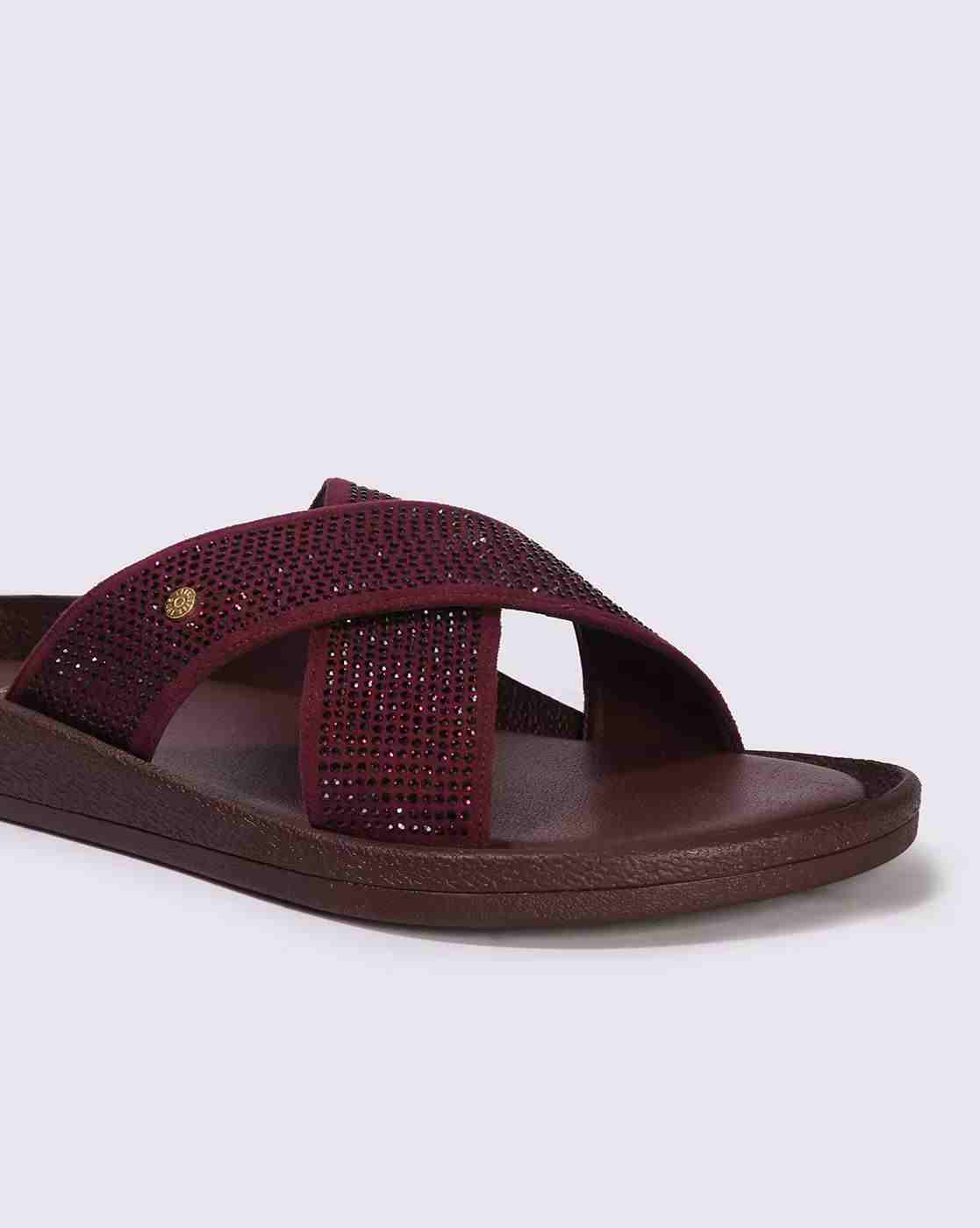 Lee Cooper | Women Embellished Cross-Strap Sandals|4