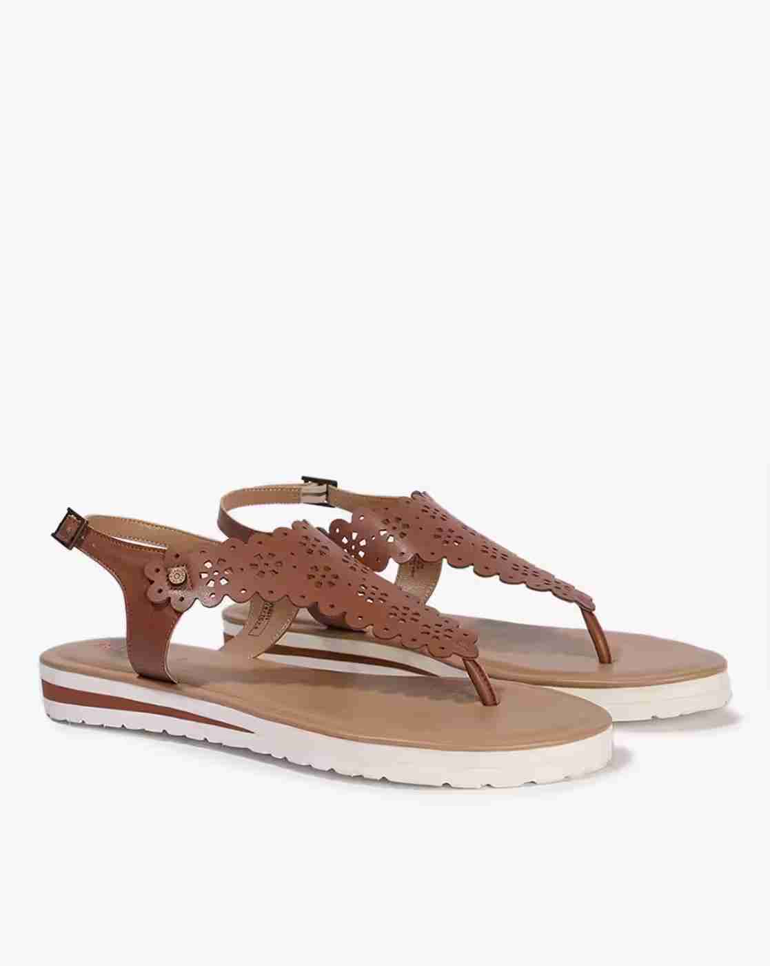 Lee Cooper | Women Floral Cutout Sling-Back Flat Sandals|0