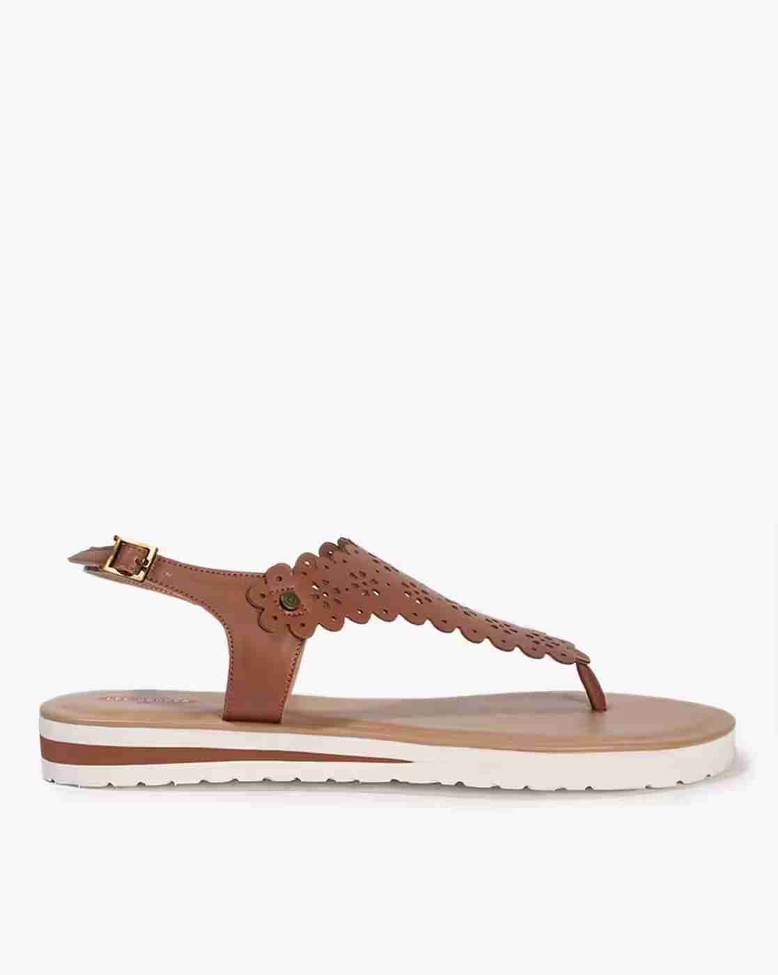 Lee Cooper | Women Floral Cutout Sling-Back Flat Sandals|1