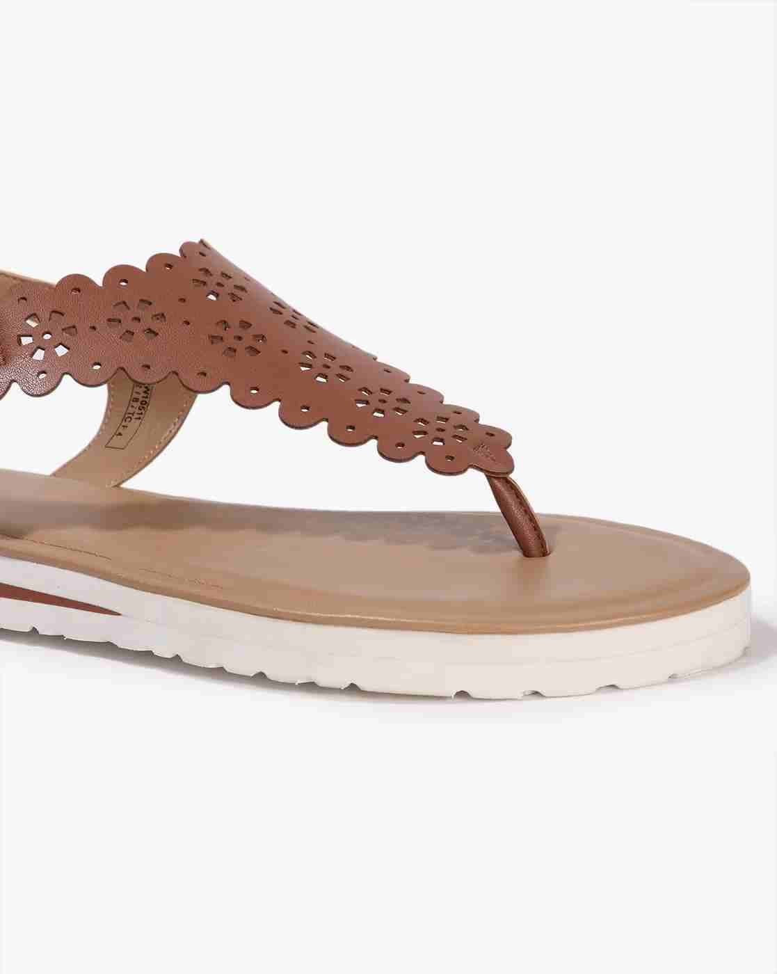 Lee Cooper | Women Floral Cutout Sling-Back Flat Sandals|4