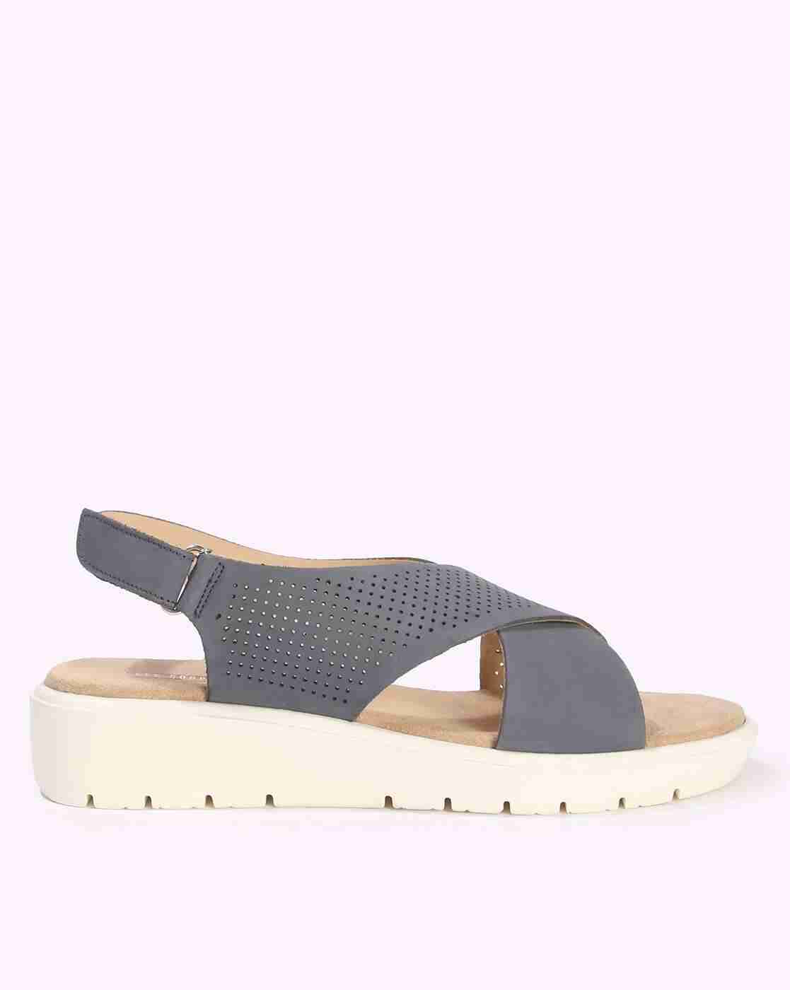 Lee Cooper | Women Open-Toe Wedges with Velcro Fastening|1
