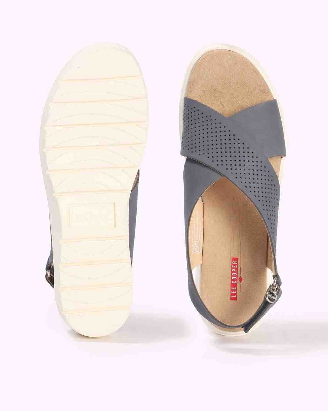 Lee Cooper | Women Open-Toe Wedges with Velcro Fastening|2