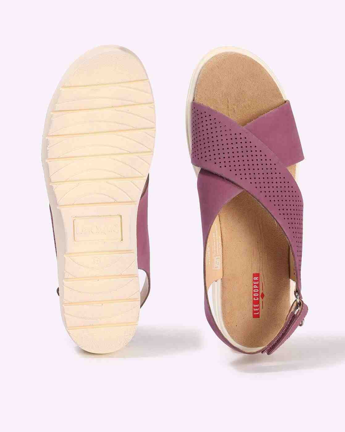 Lee Cooper | Women Open-Toe Wedges with Velcro Fastening|2