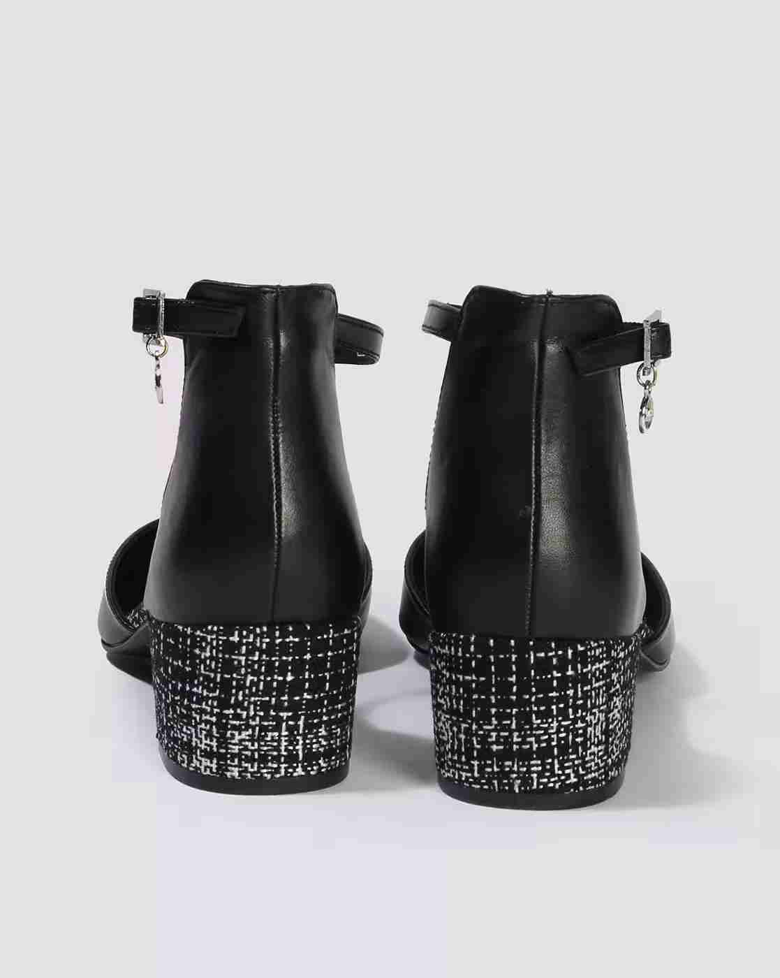 Lee Cooper | Women Block-Heeled Sandals with Ankle Loop Closure|3