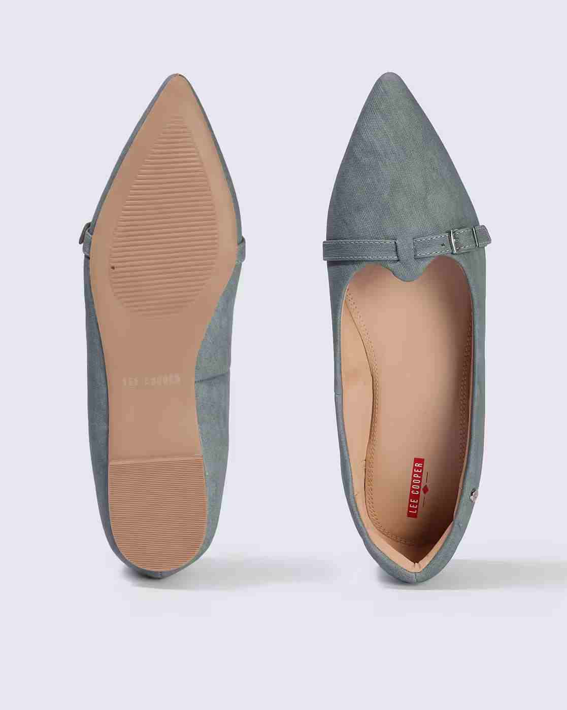Lee Cooper | Women Pointed Ballerinas with Buckle Accent|2