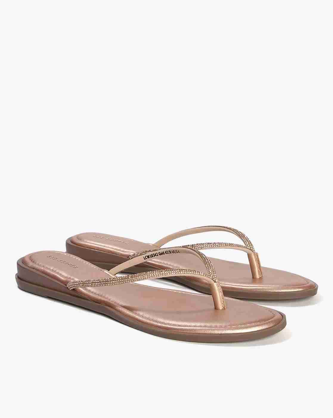Lee Cooper | Women Embellished Thong-Strap Sandals|1