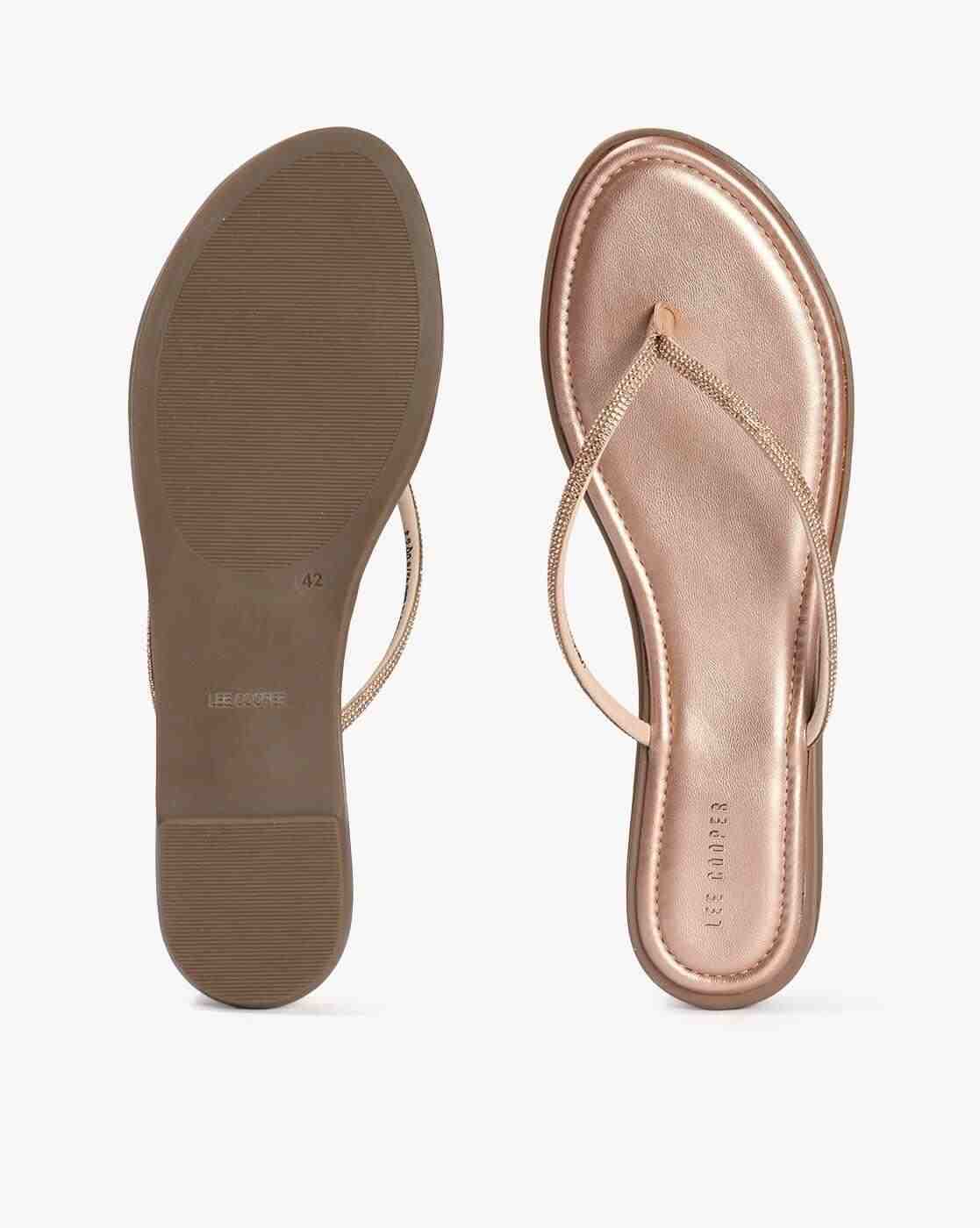 Lee Cooper | Women Embellished Thong-Strap Sandals|2