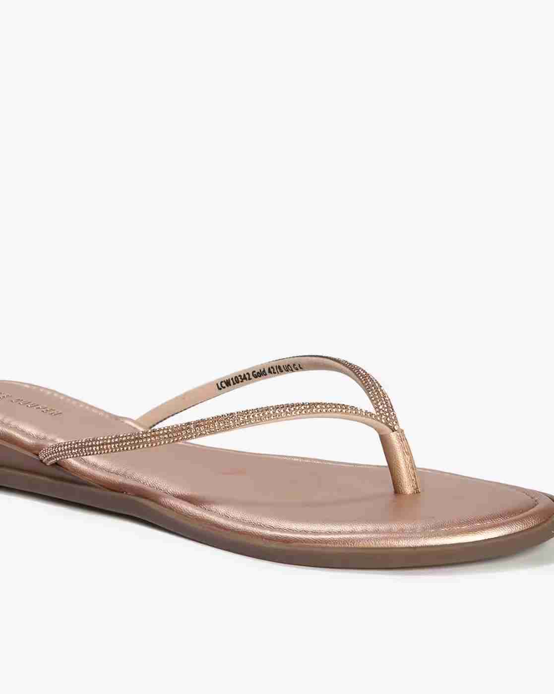 Lee Cooper | Women Embellished Thong-Strap Sandals|4