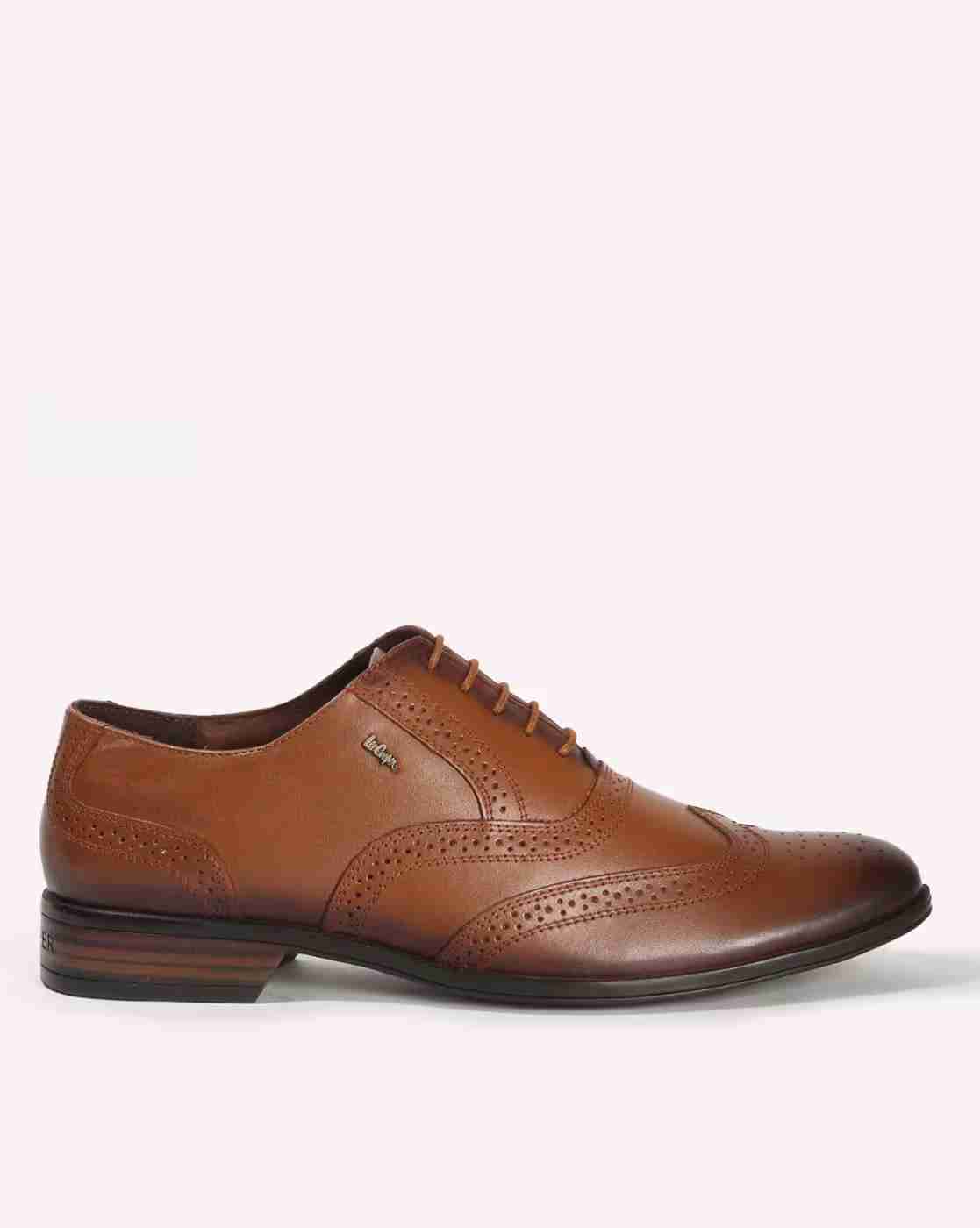 Men Brogues Leather Derby Shoes