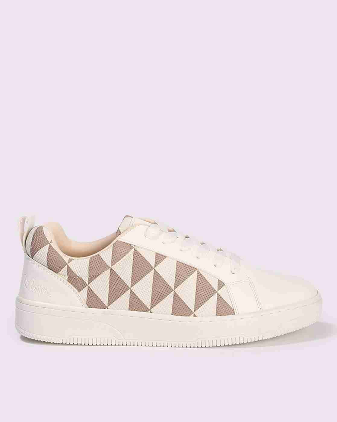 Women Geometric Print Lace-Up Casual Shoes
