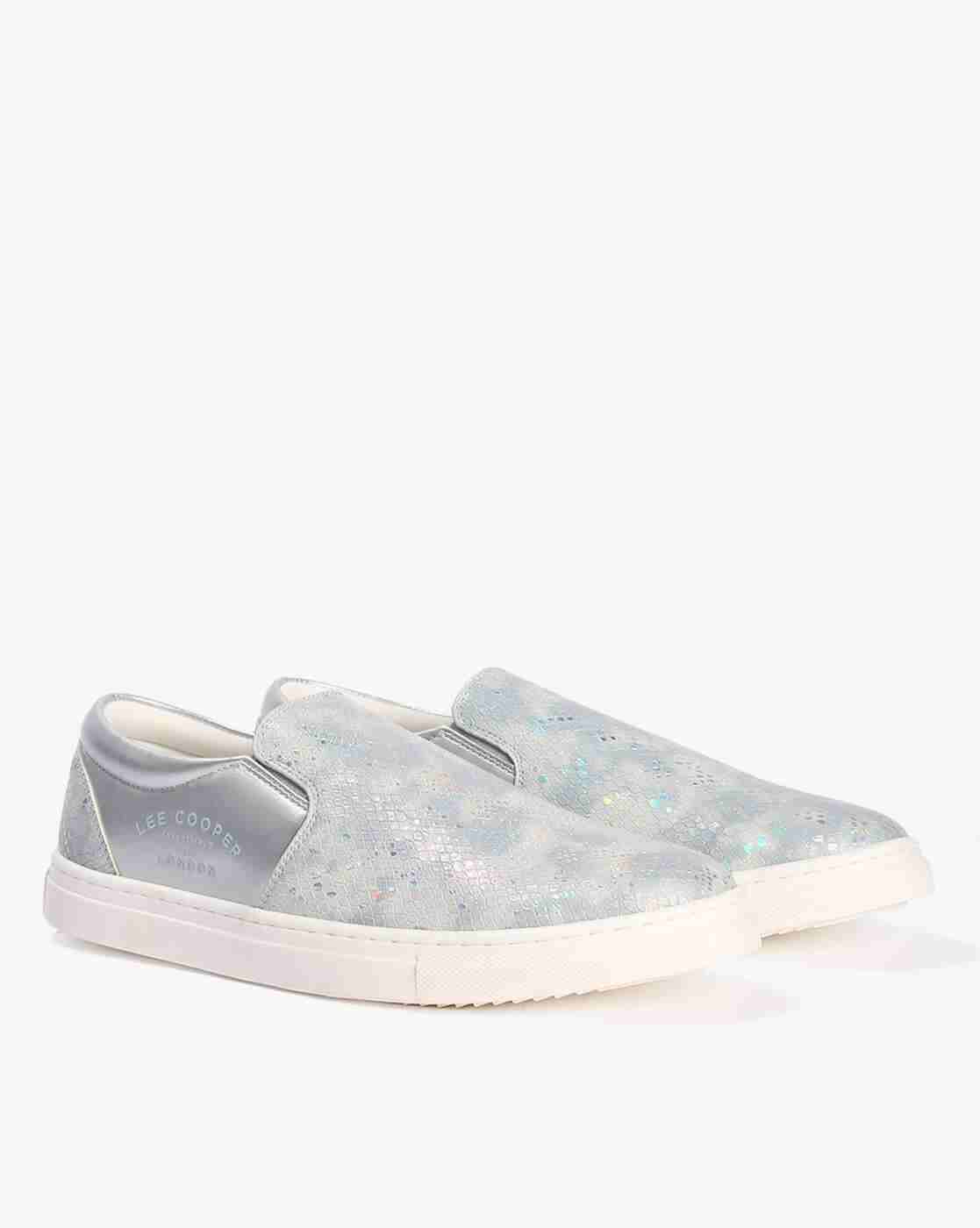 Lee Cooper | Women Reptilian Pattern Slip-On Sneakers|1