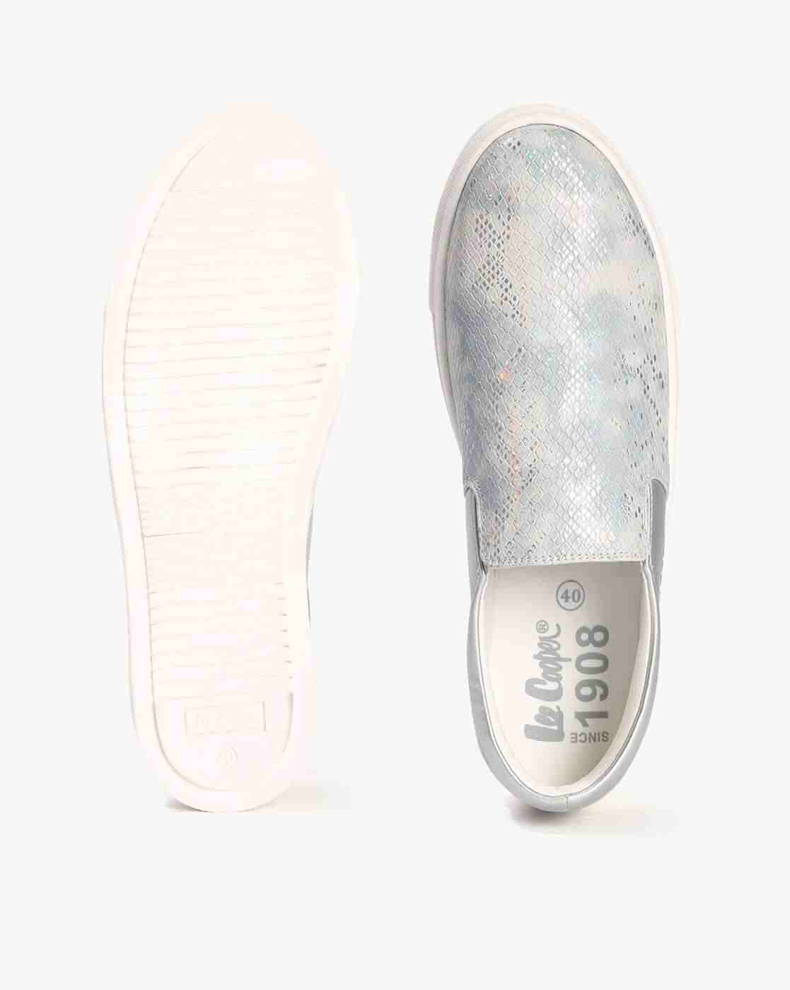 Lee Cooper | Women Reptilian Pattern Slip-On Sneakers|2