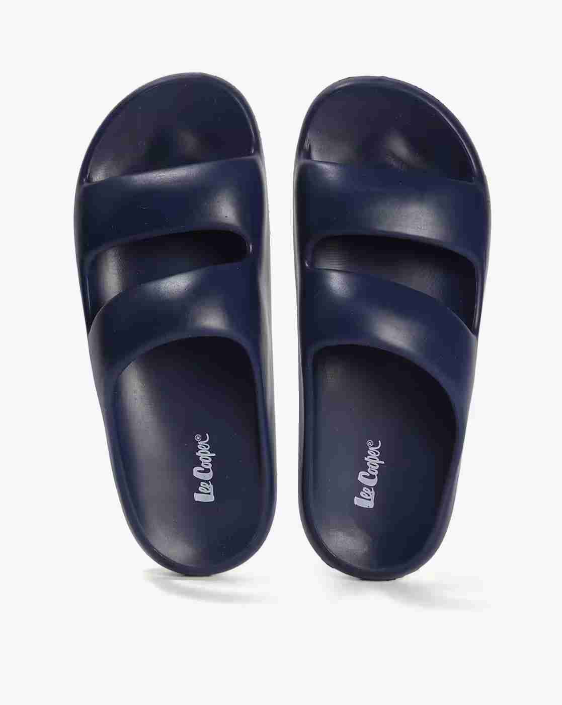 Men Brand Print Double-Strap Slides