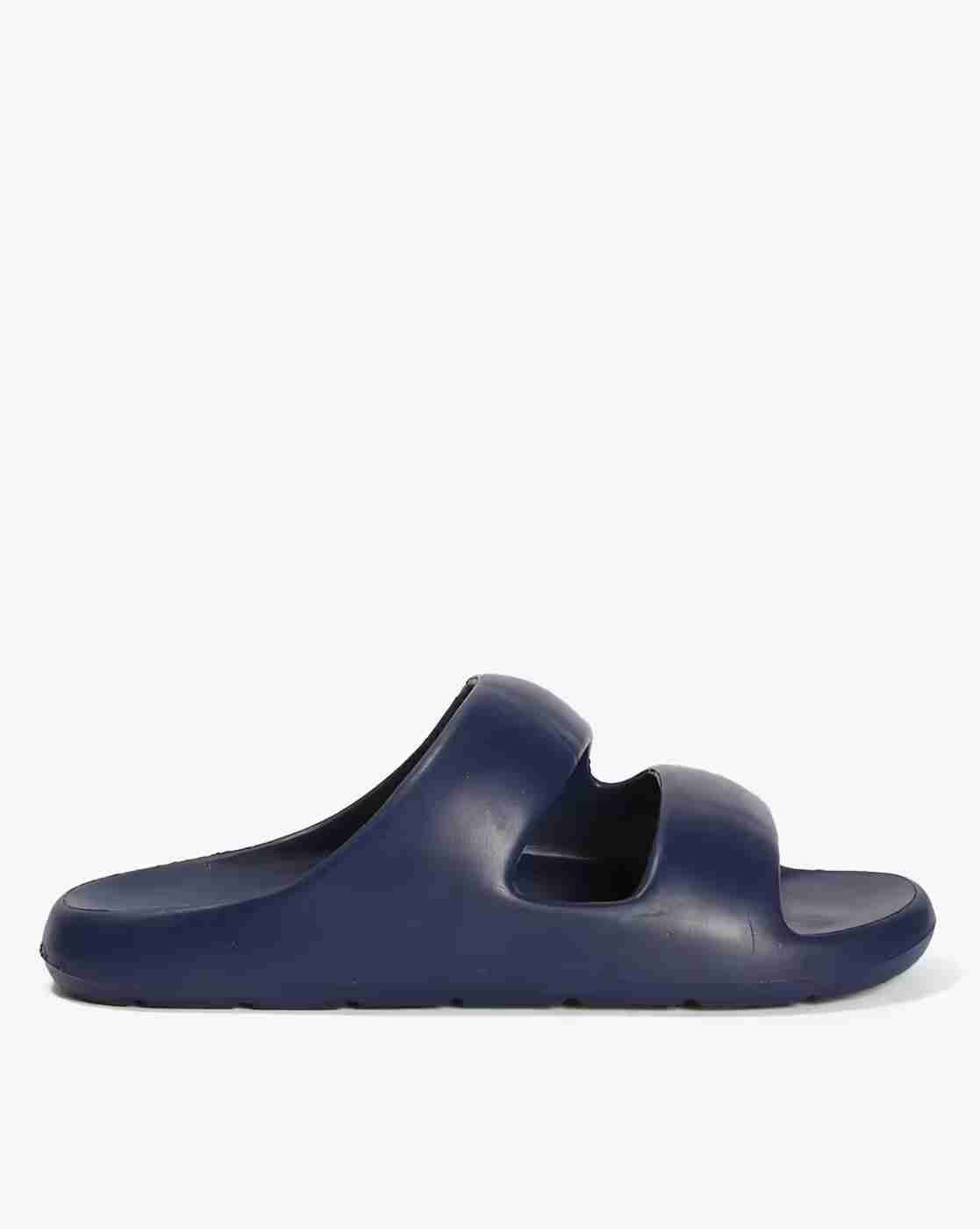 Lee Cooper | Men Brand Print Double-Strap Slides|1