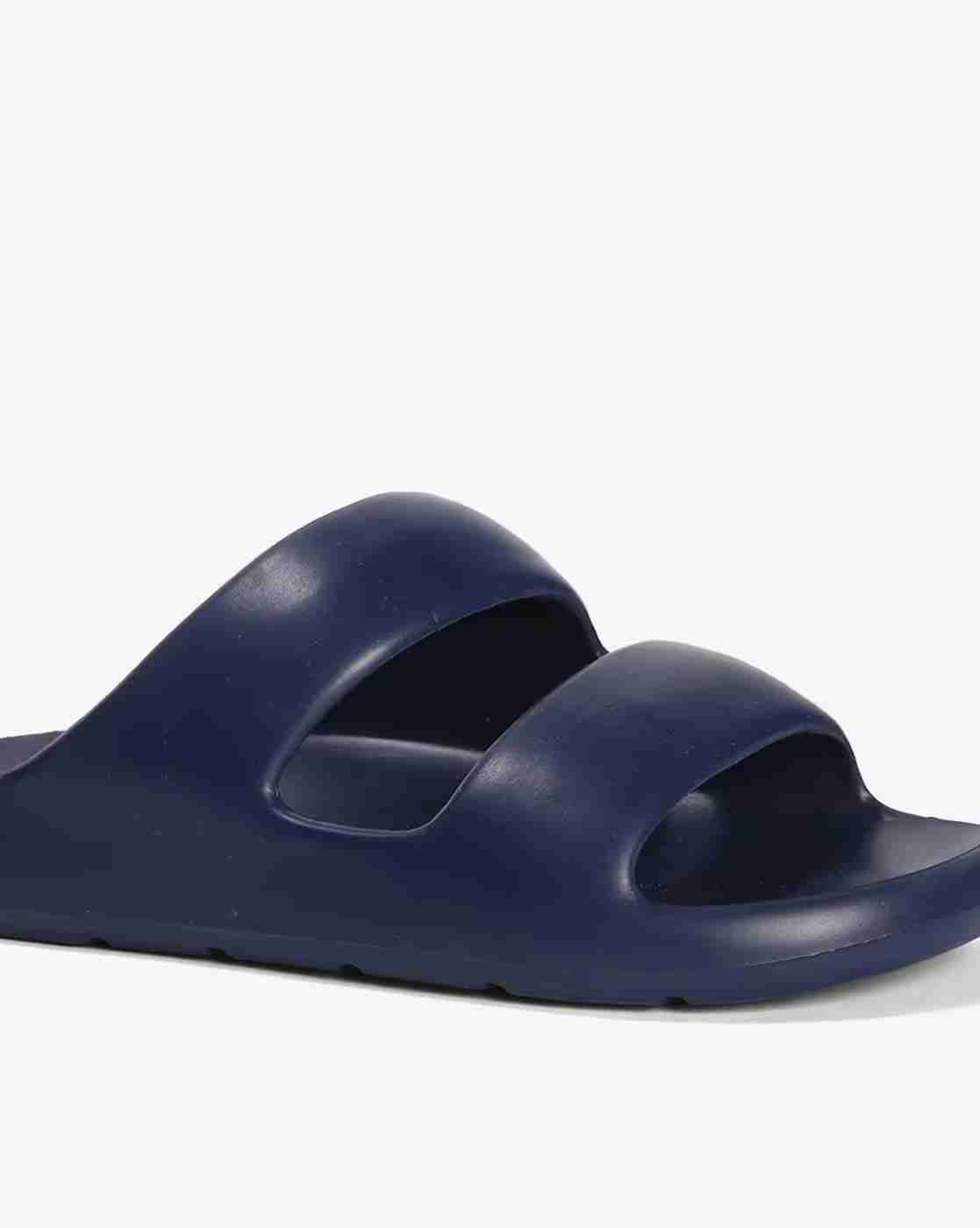 Lee Cooper | Men Brand Print Double-Strap Slides|4