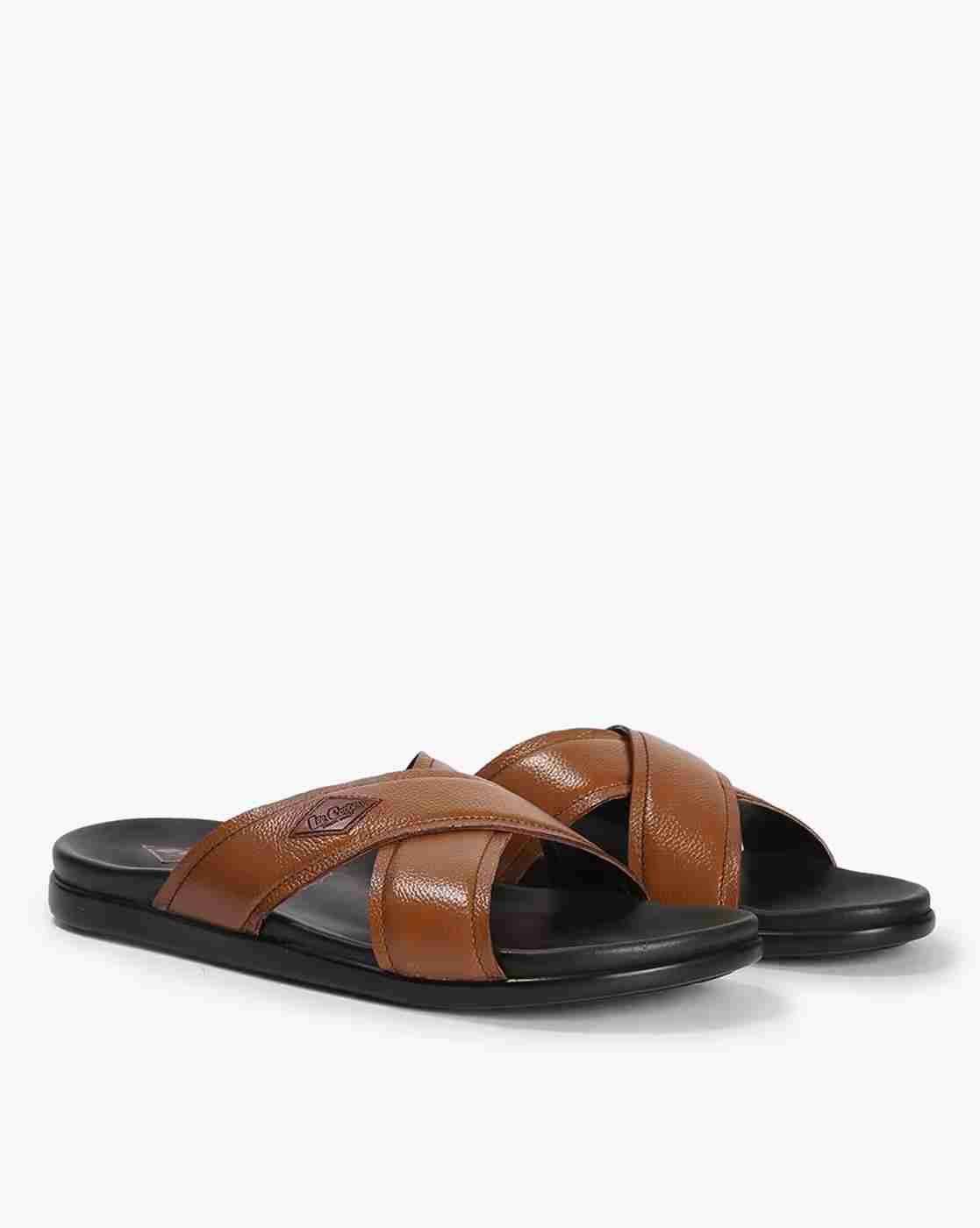 Lee Cooper | Men Leather Cross Strap Sandals|0