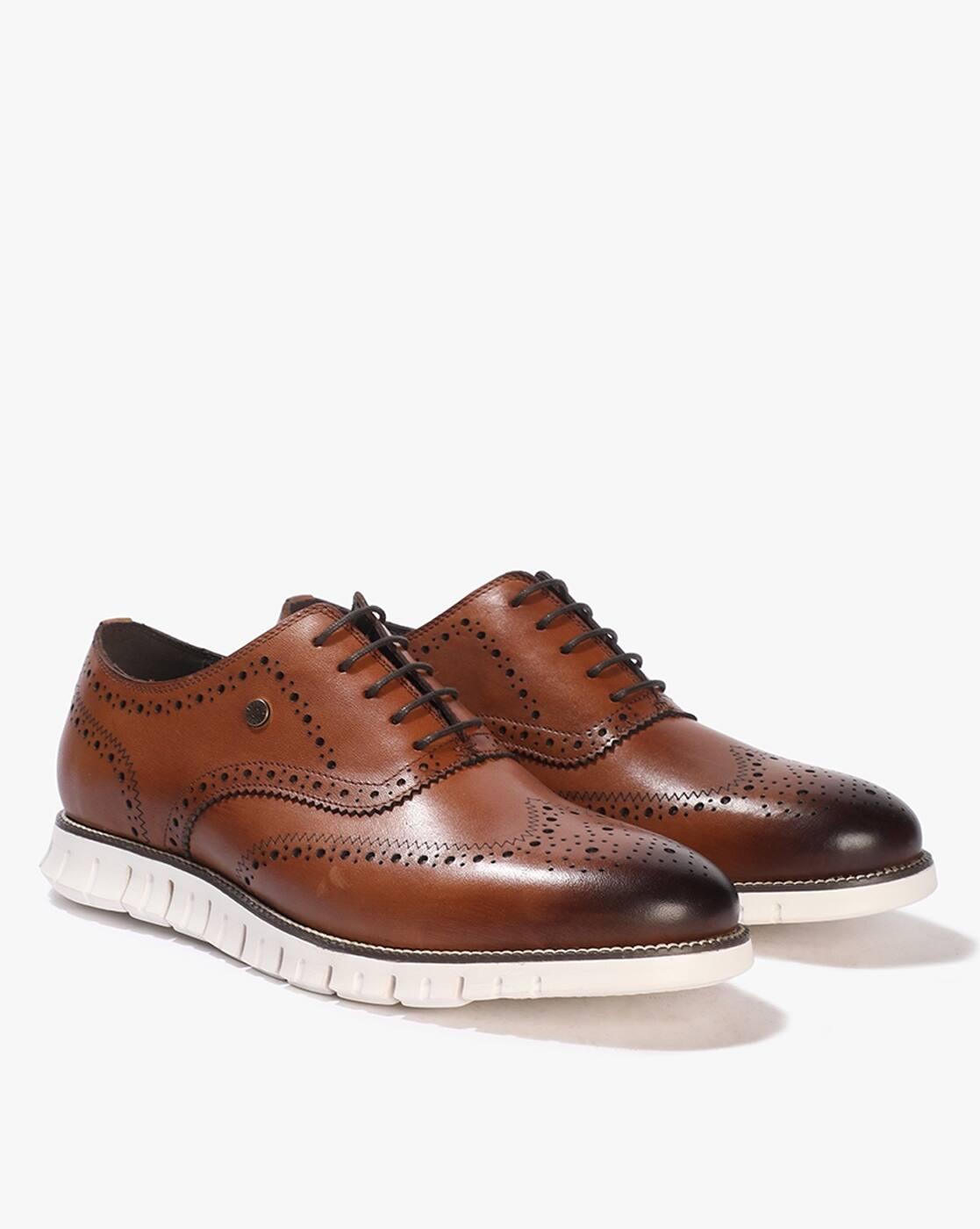 Lee Cooper | Men Leather Lace-Up Brogue Shoes|1