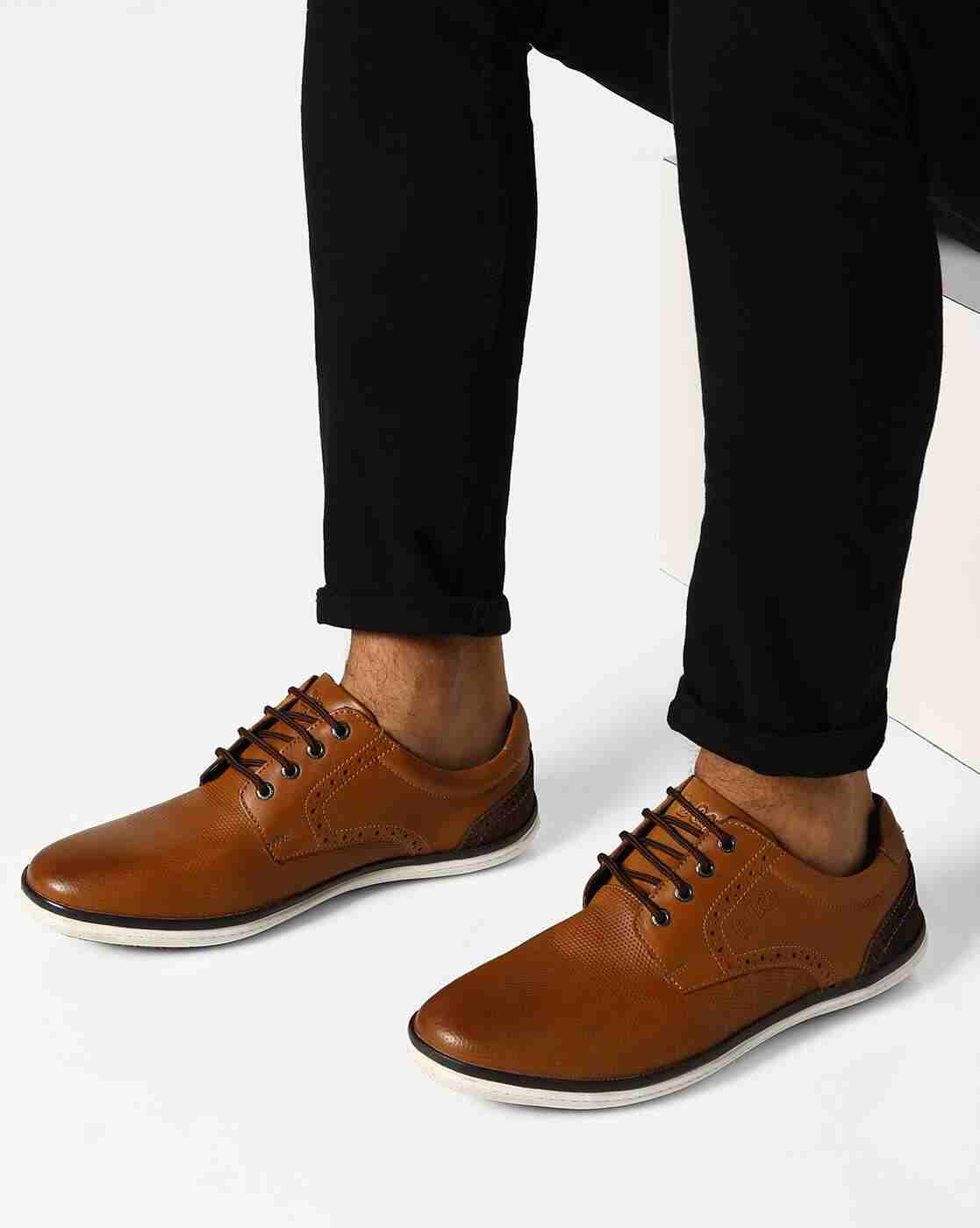 Genuine Leather Lace-Up Shoes