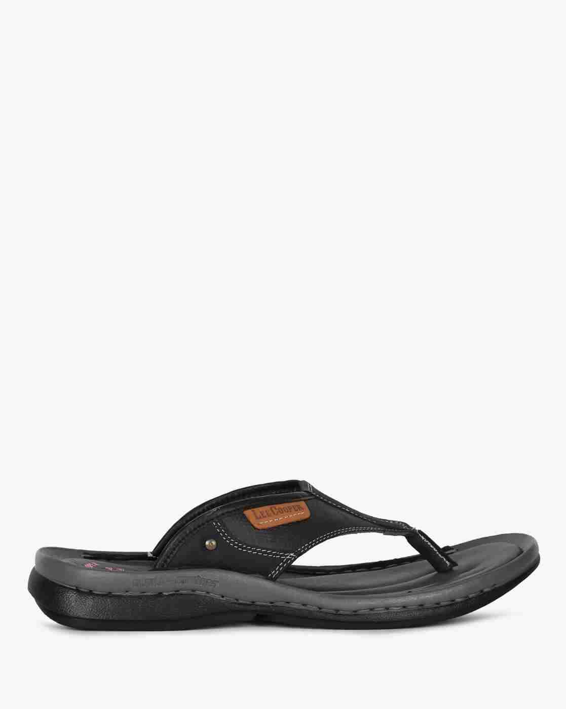 Leather Thong-Strap Flip-Flops