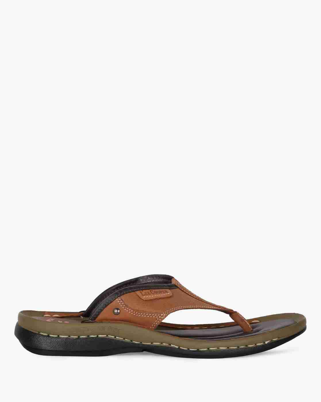 Lee Cooper | Leather Thong-Strap Flip-Flops|0