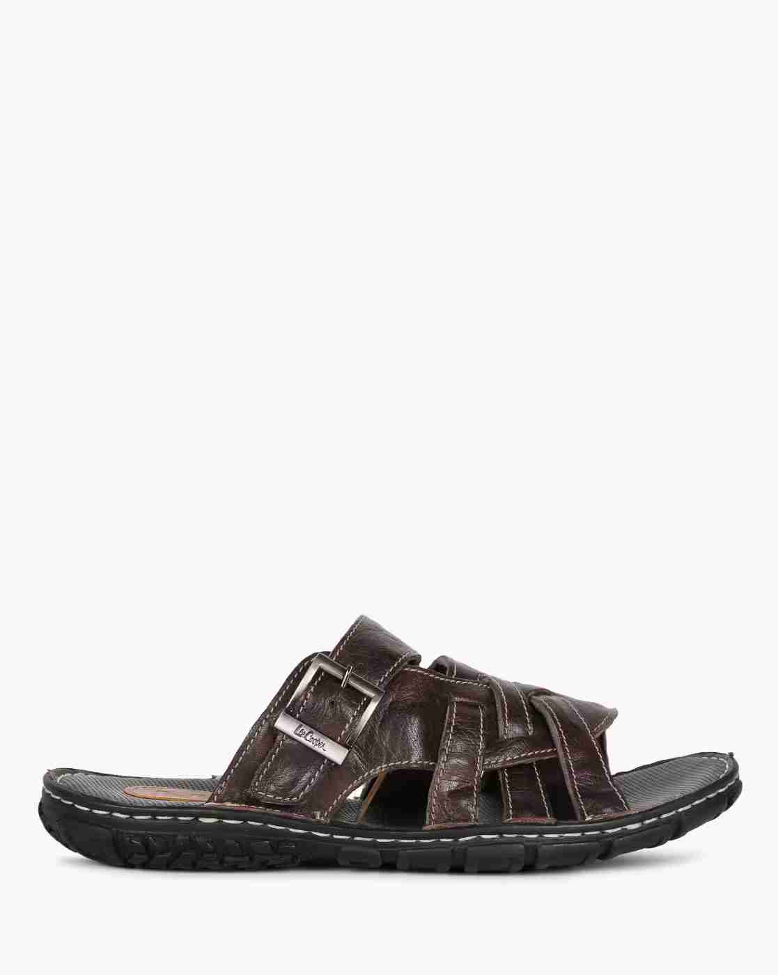 Leather Slip-On Sandals