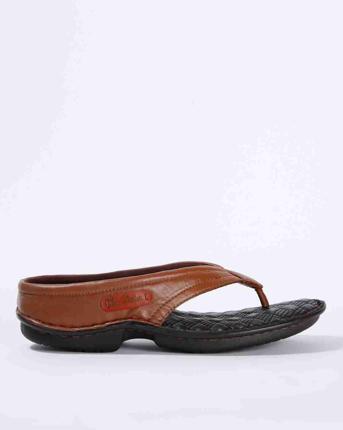 Lee Cooper | Thong-Style Leather Flip-Flops|0