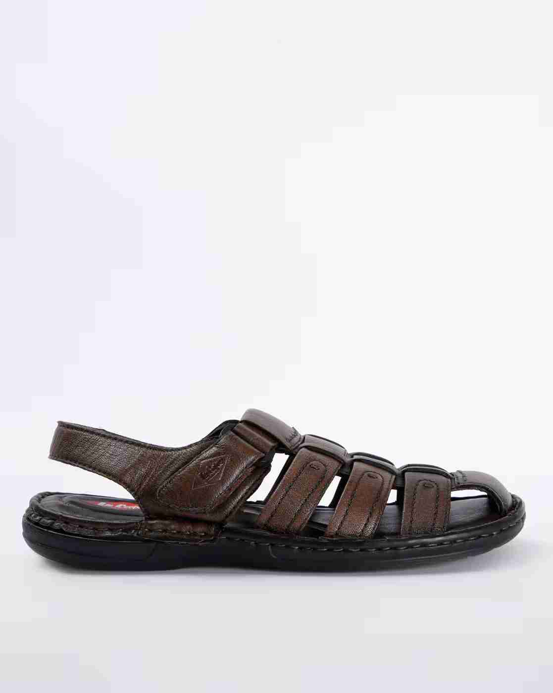 Textured Multi-Strap Sandals with Velcro Closure