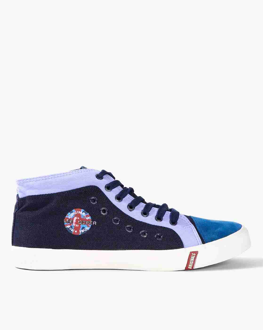Lee Cooper | Panelled Mid-Top Sneakers|0