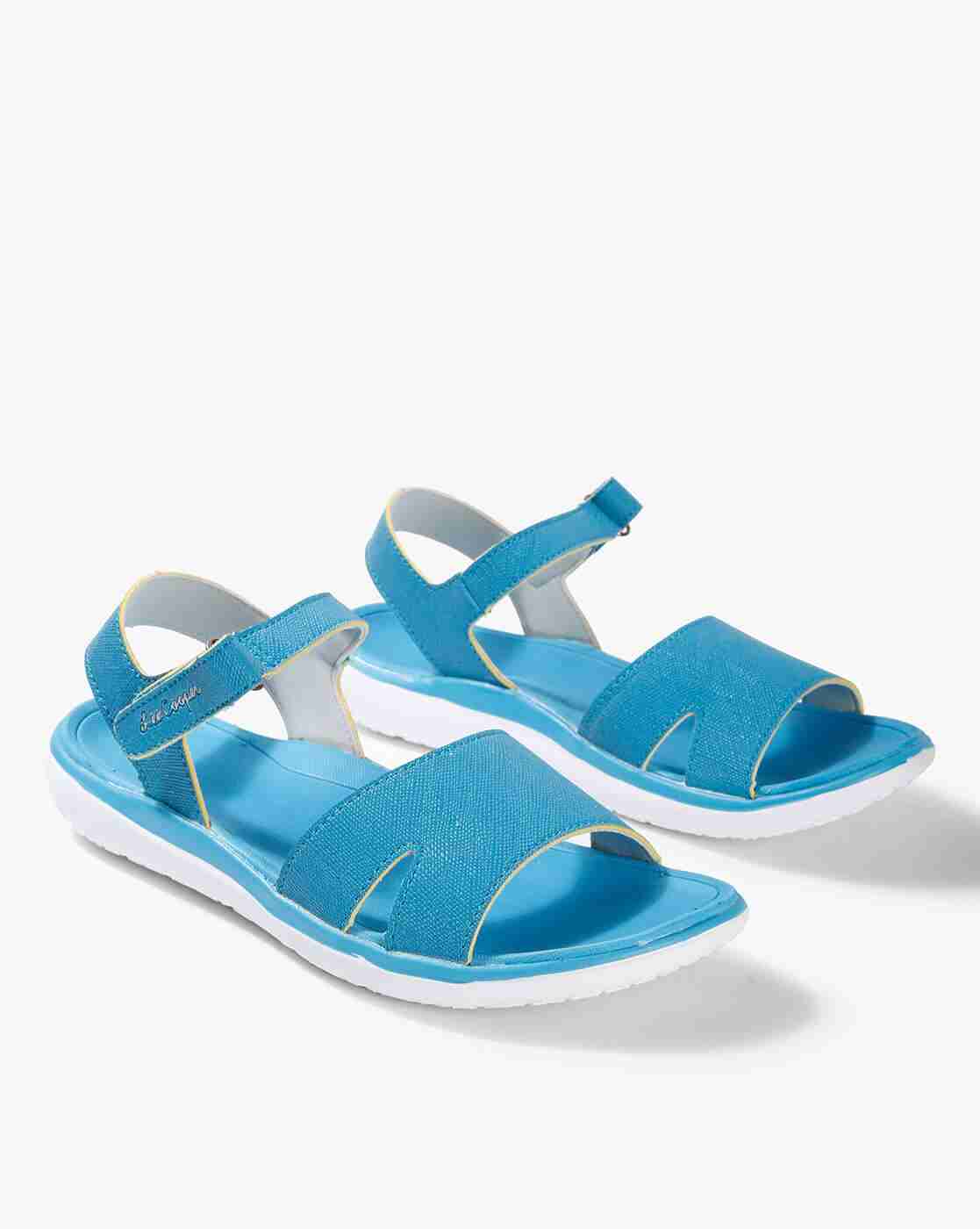 Strappy Platform Sandals with Velcro Closure