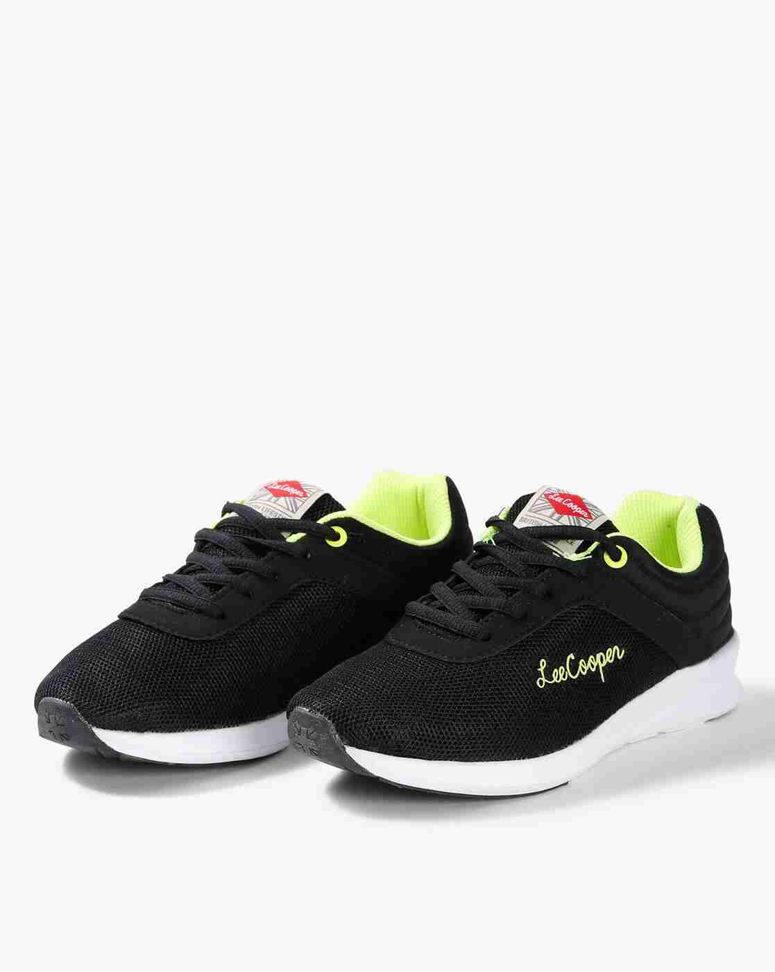 Panelled Lace-Up Sports Shoes