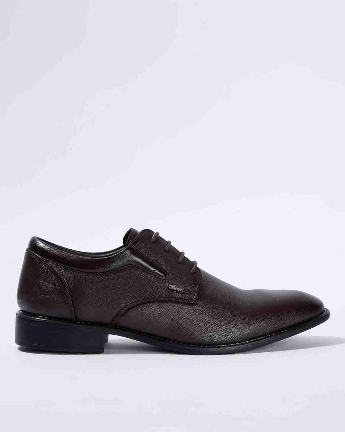 Textured Lace-Up Derby Shoes