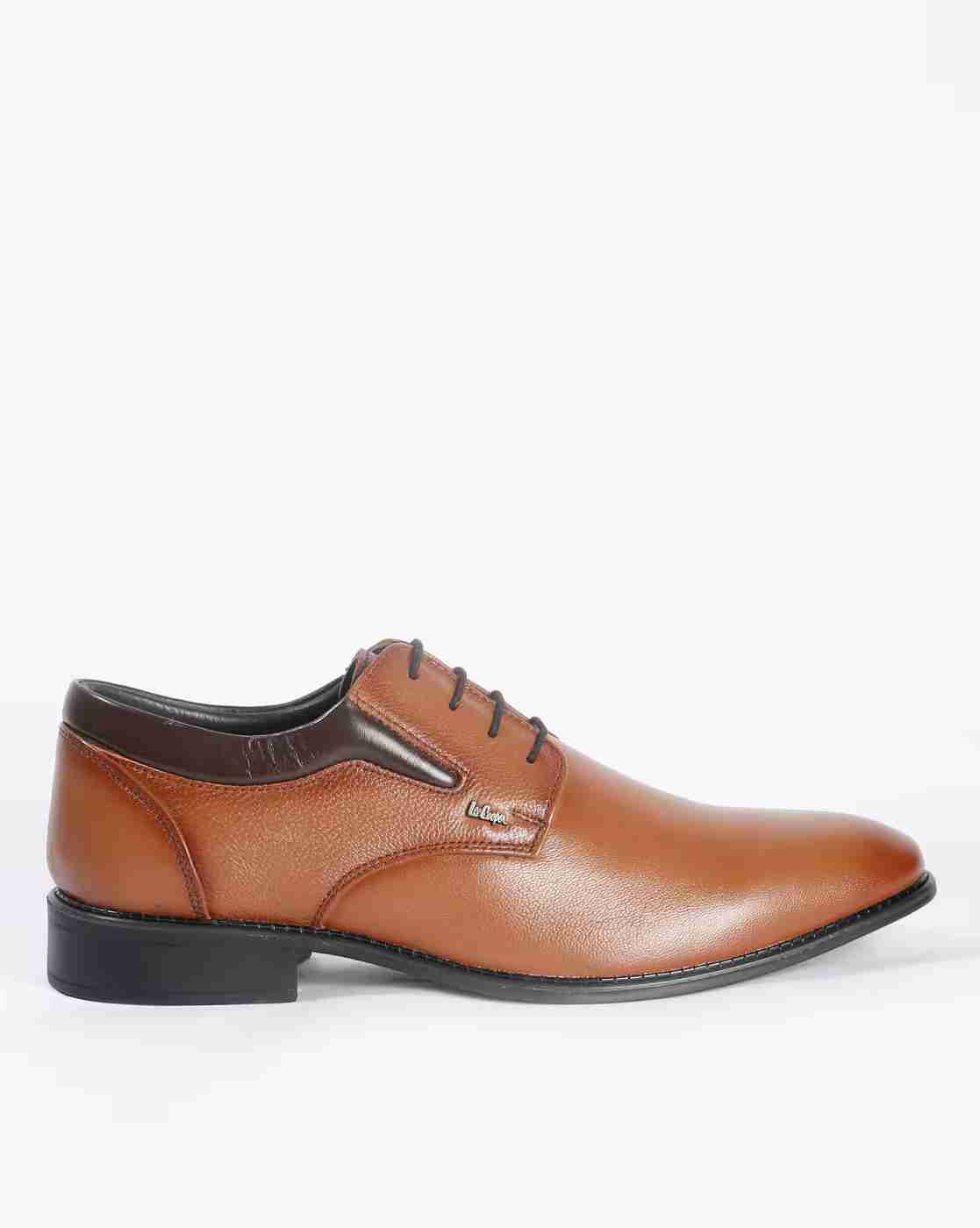 Textured Lace-Up Derby Shoes