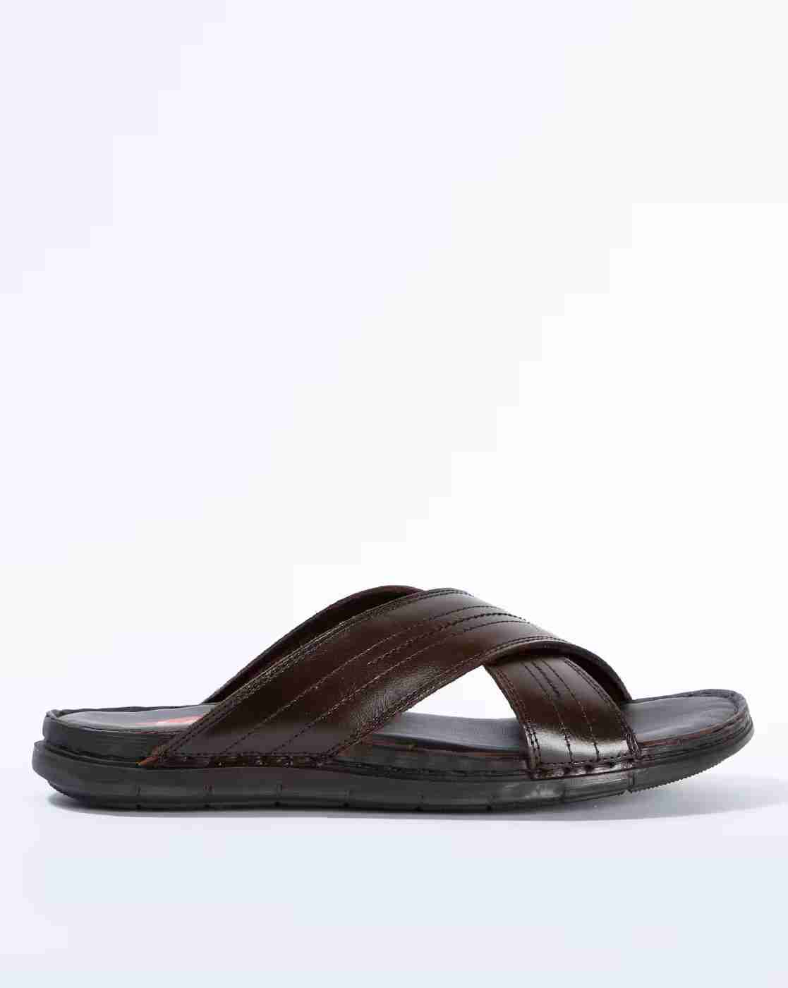 Lee Cooper | Panelled Criss-Cross Strap Flip-Flops|0
