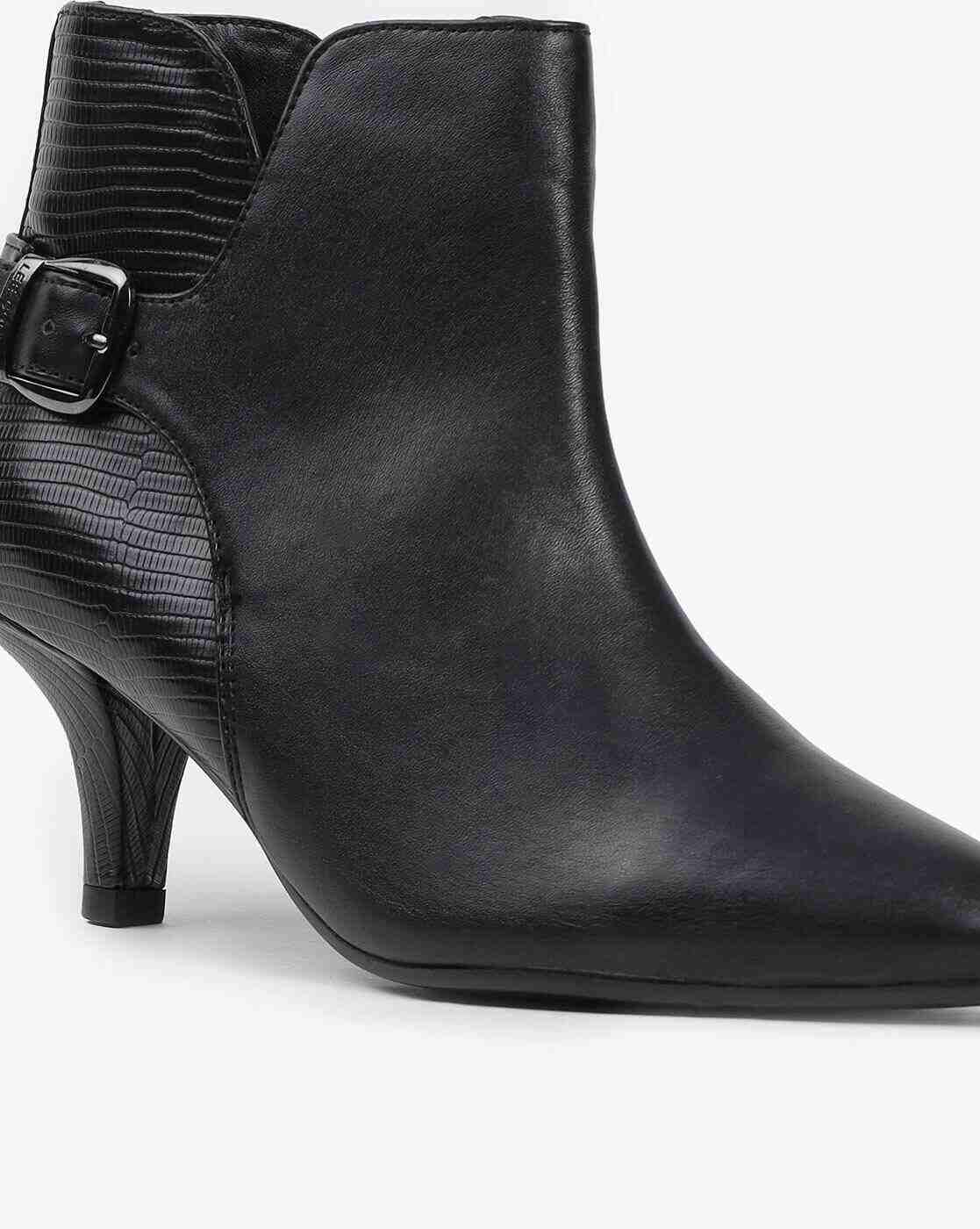 Lee Cooper | Pointed-Toe Heeled Shoes with Buckle Fastening|4