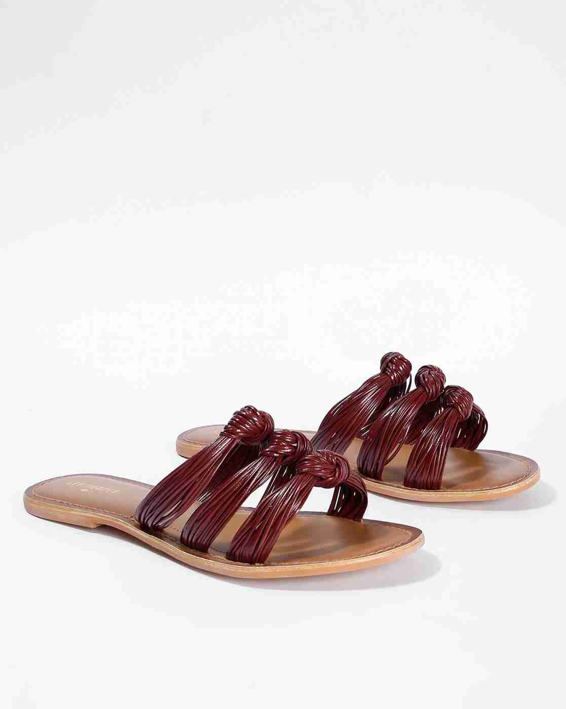 Strappy Knot Flat Sandals