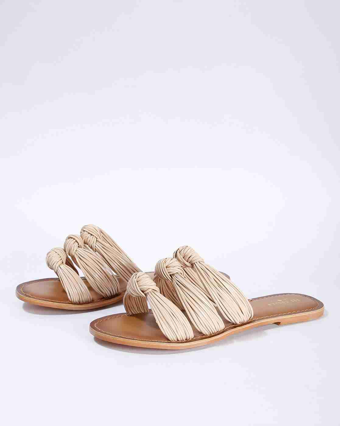 Lee Cooper | Textured Strappy Slip-On Flats|0