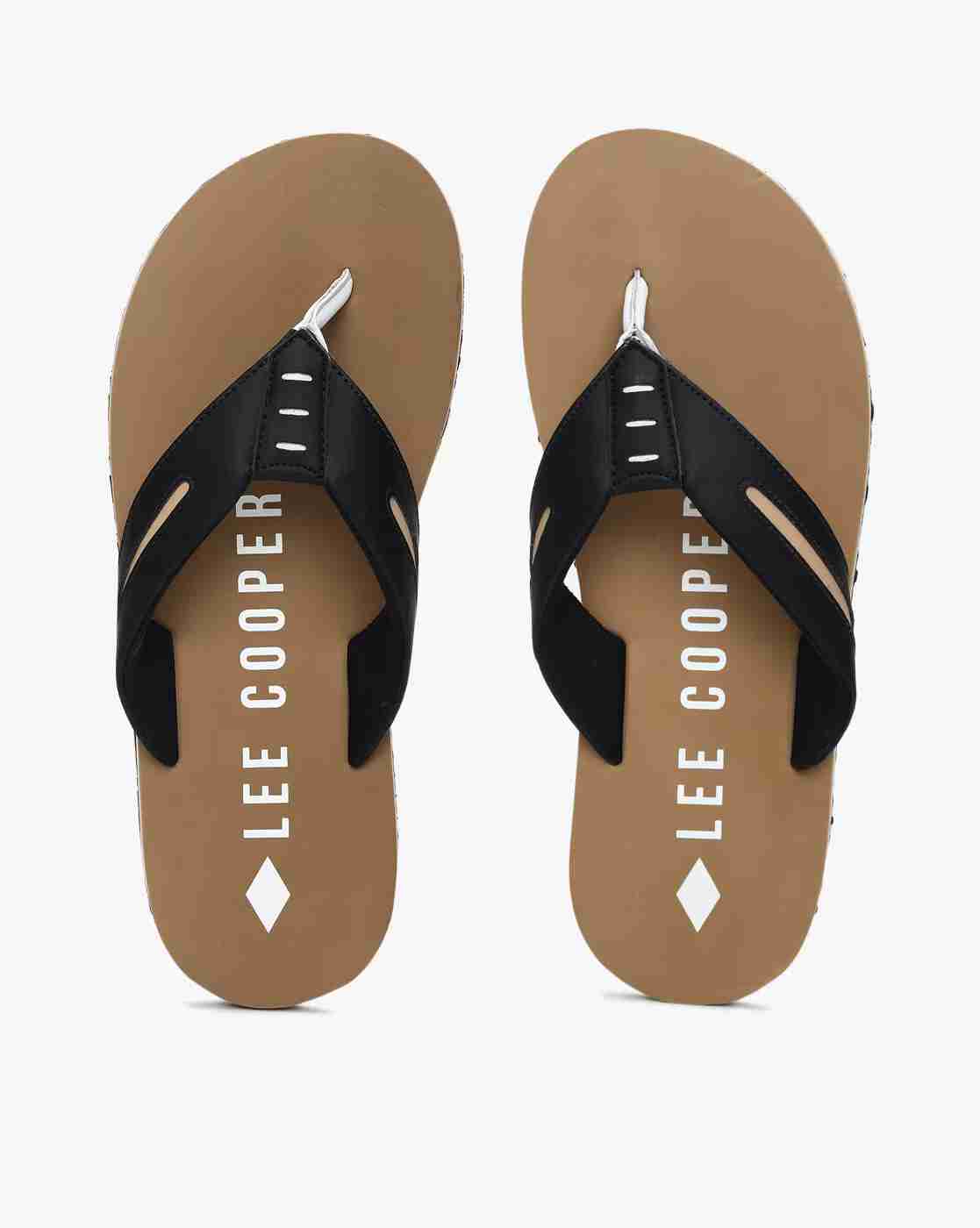 Brand Print Thong-Strap Flip-Flops