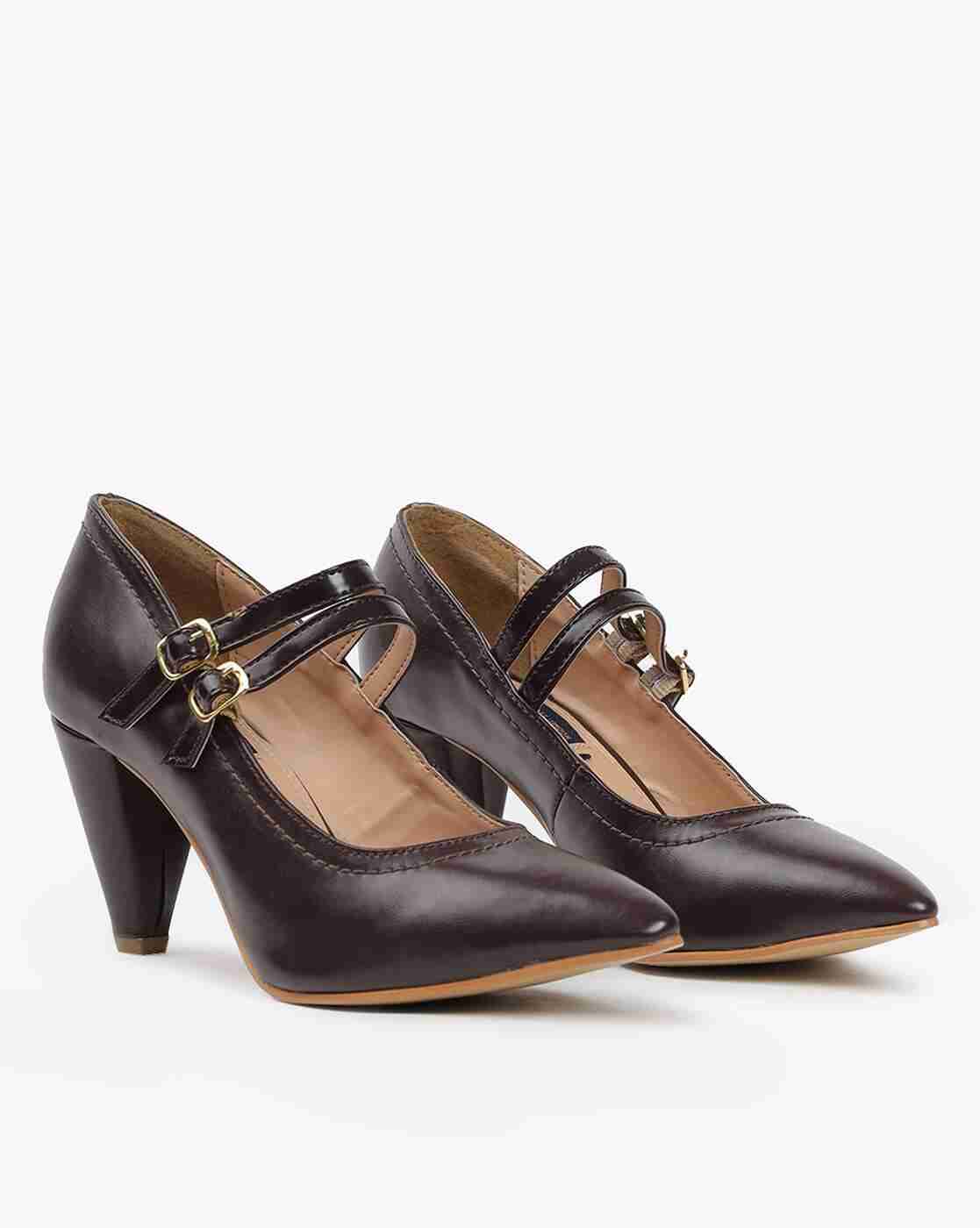 Pointed-Toe Cone-Heeled Pumps