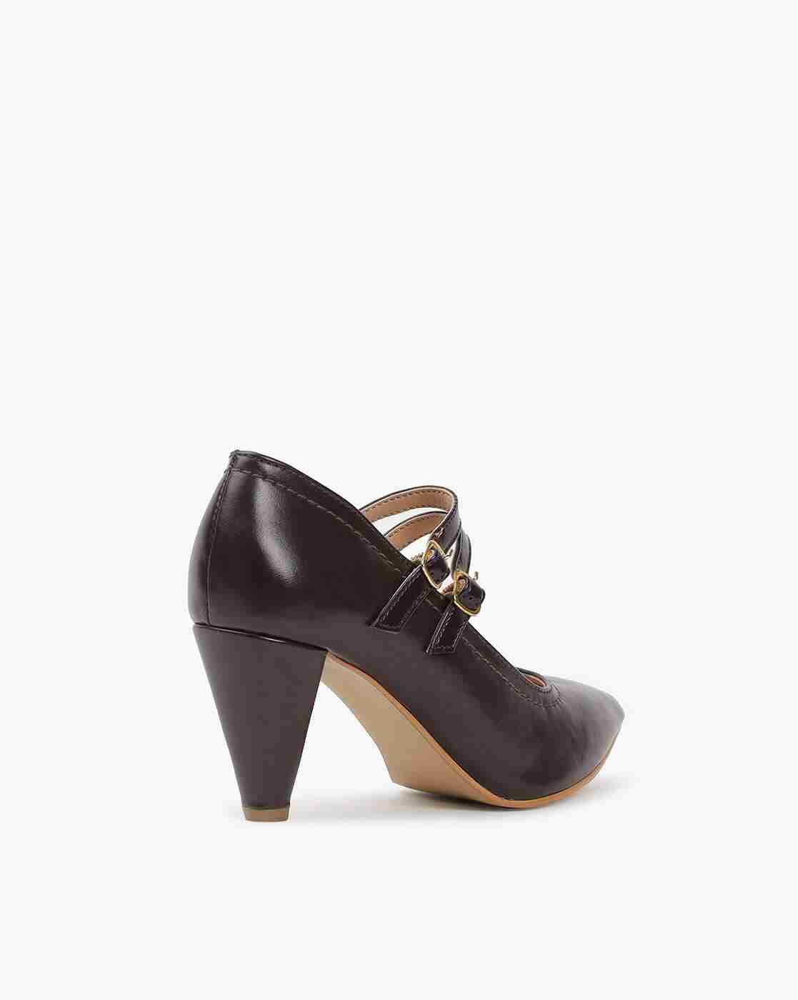 Lee Cooper | Pointed-Toe Cone-Heeled Pumps|2