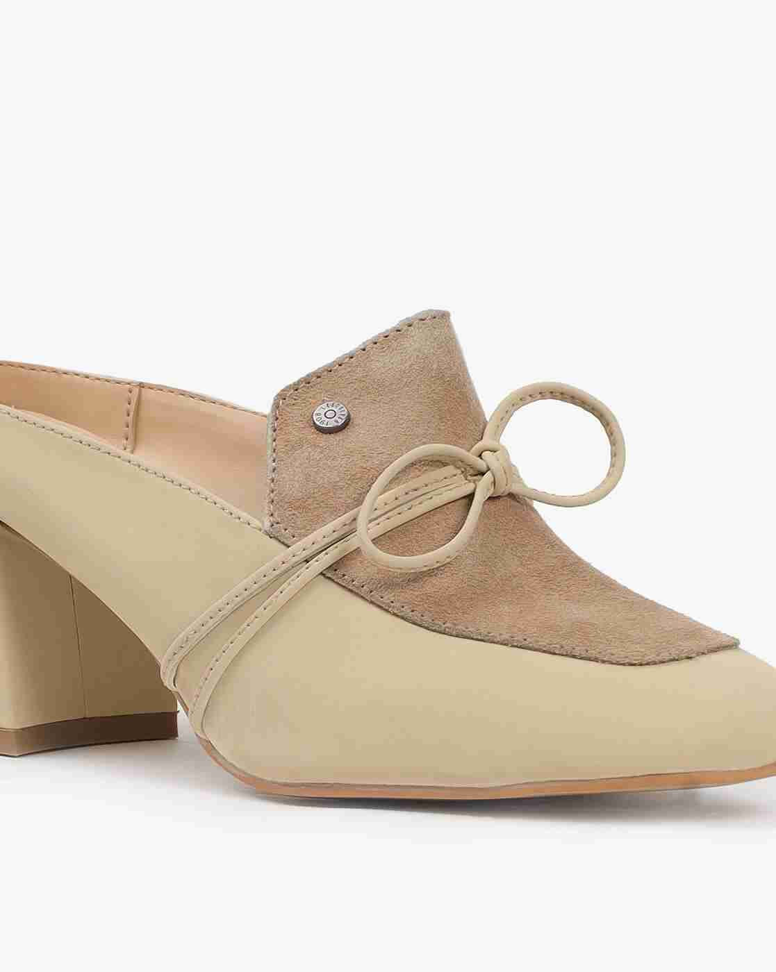 Lee Cooper | Slip-On Chunky Heels with Tie-Up|4